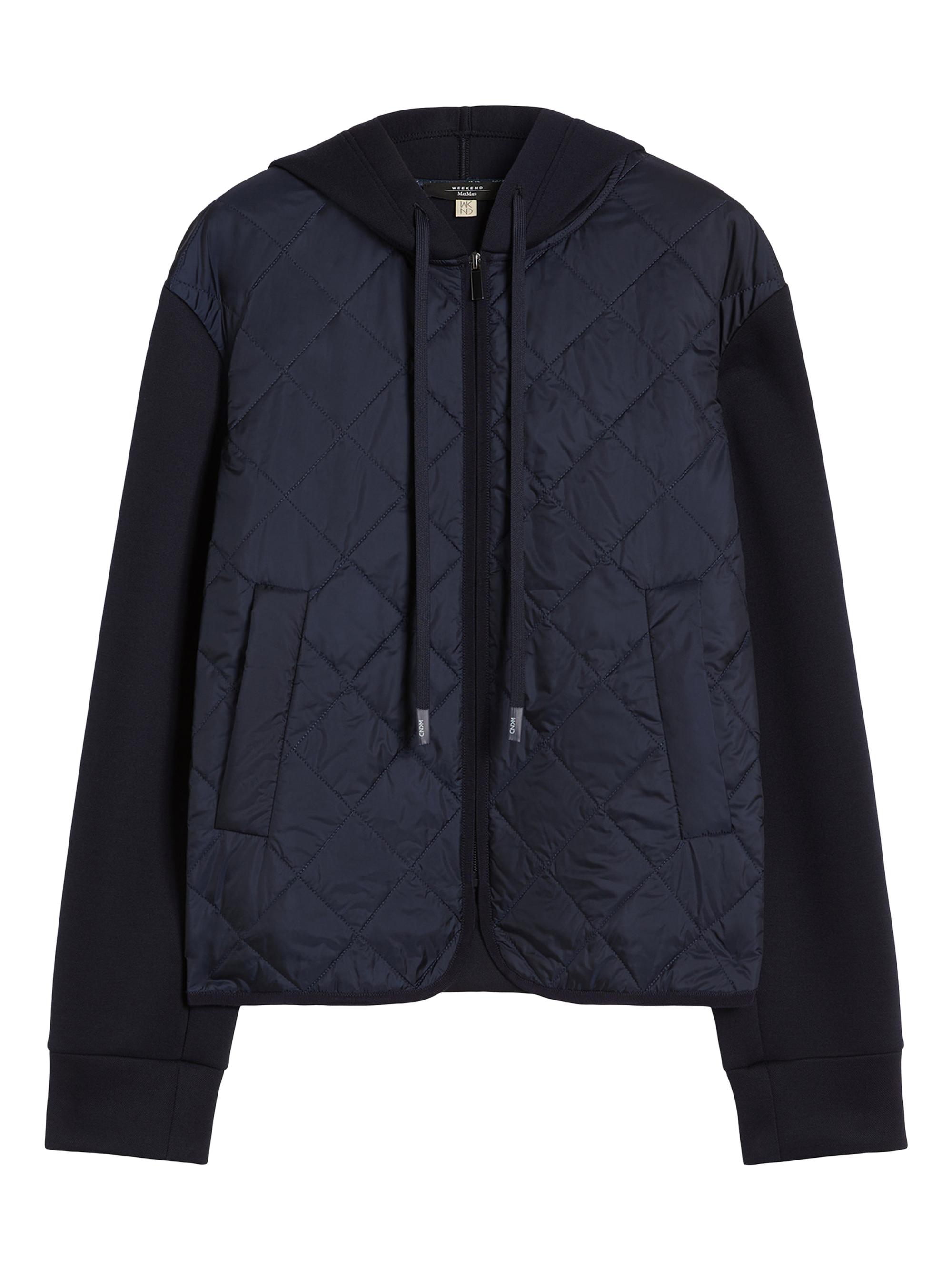 Weekend Max Mara Women's Padded Hooded Jacket in Water Repellent Canvas and Jersey - Navy