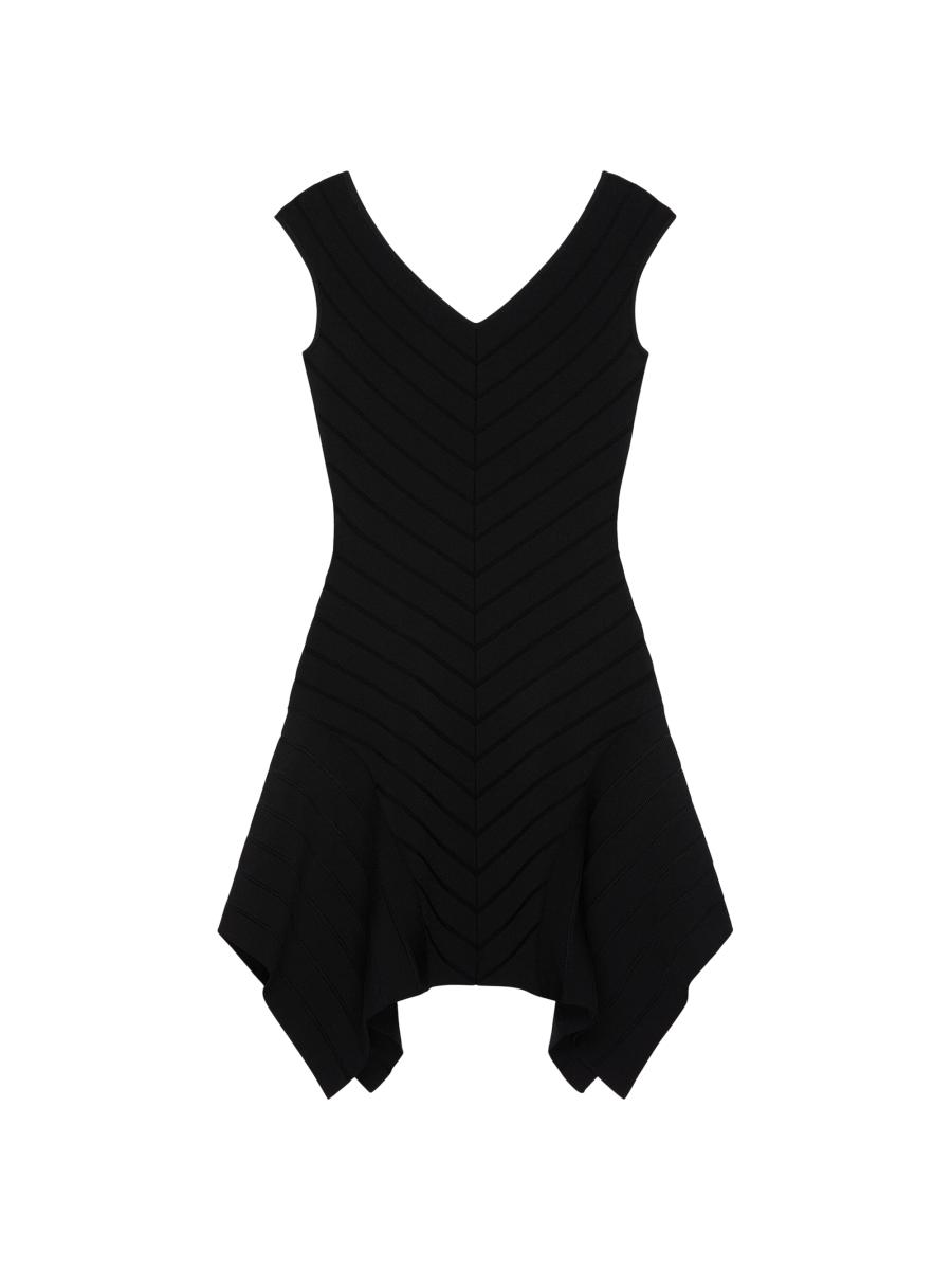 Givenchy Women's Short Dress In Herringbone Knit In Black