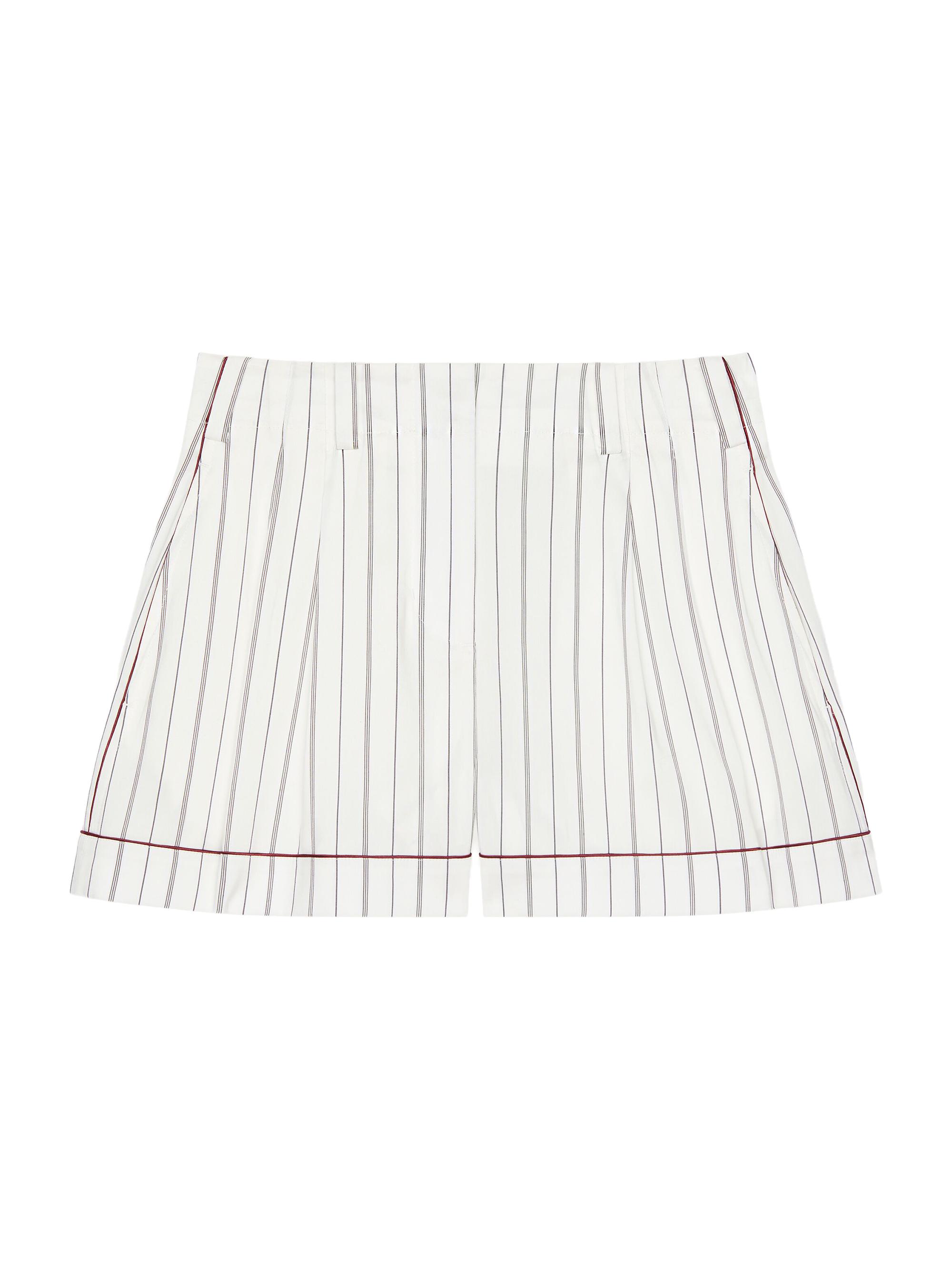 Striped Shorts in Cotton and Silk