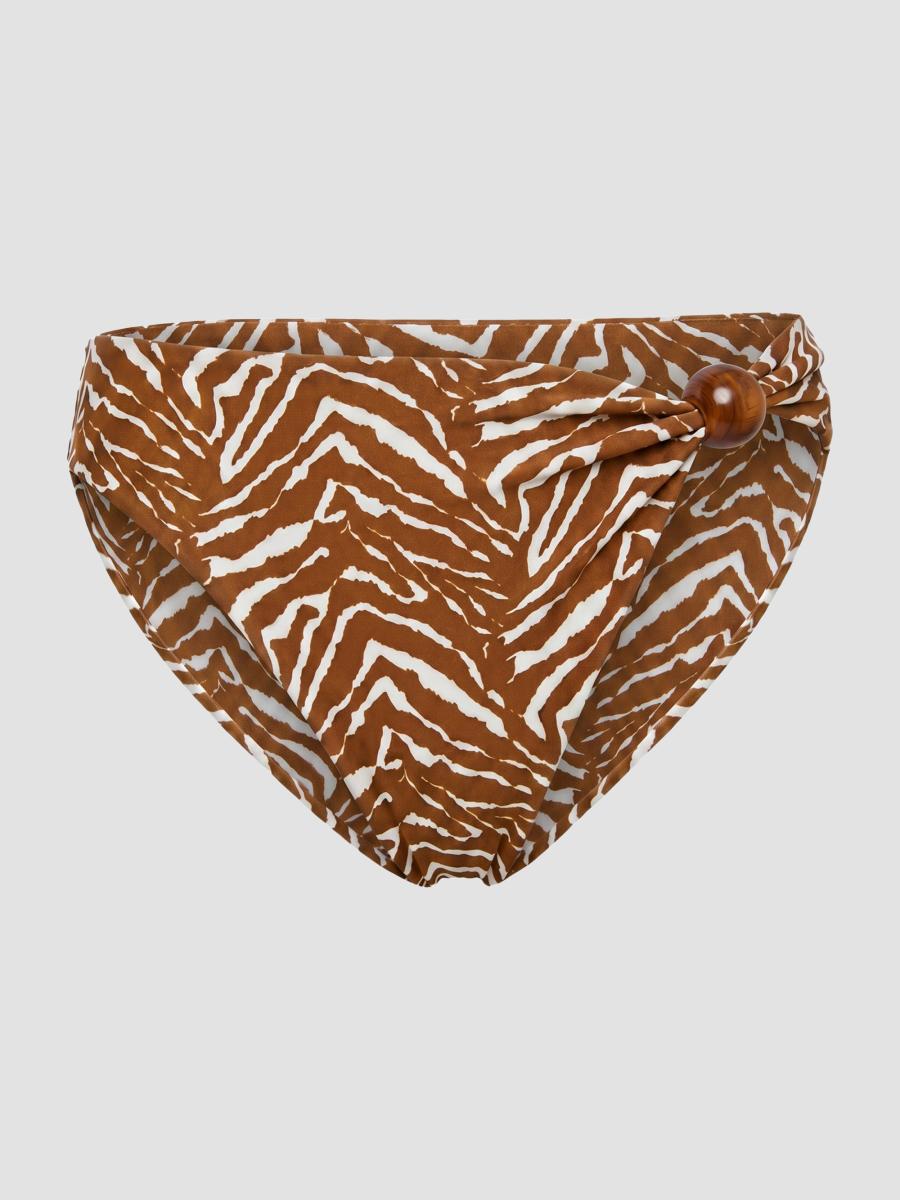 Nicholas The Label Women's Salina Beaded Bikini Bottom In Abstract Animal