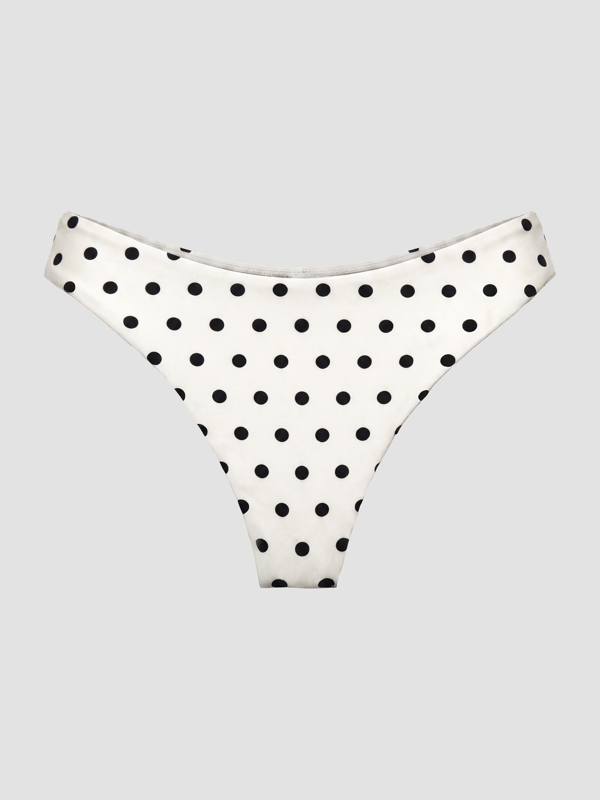 Nicholas Women's Mira Polka Dot Bikini Bottom -  Black Polka Dot