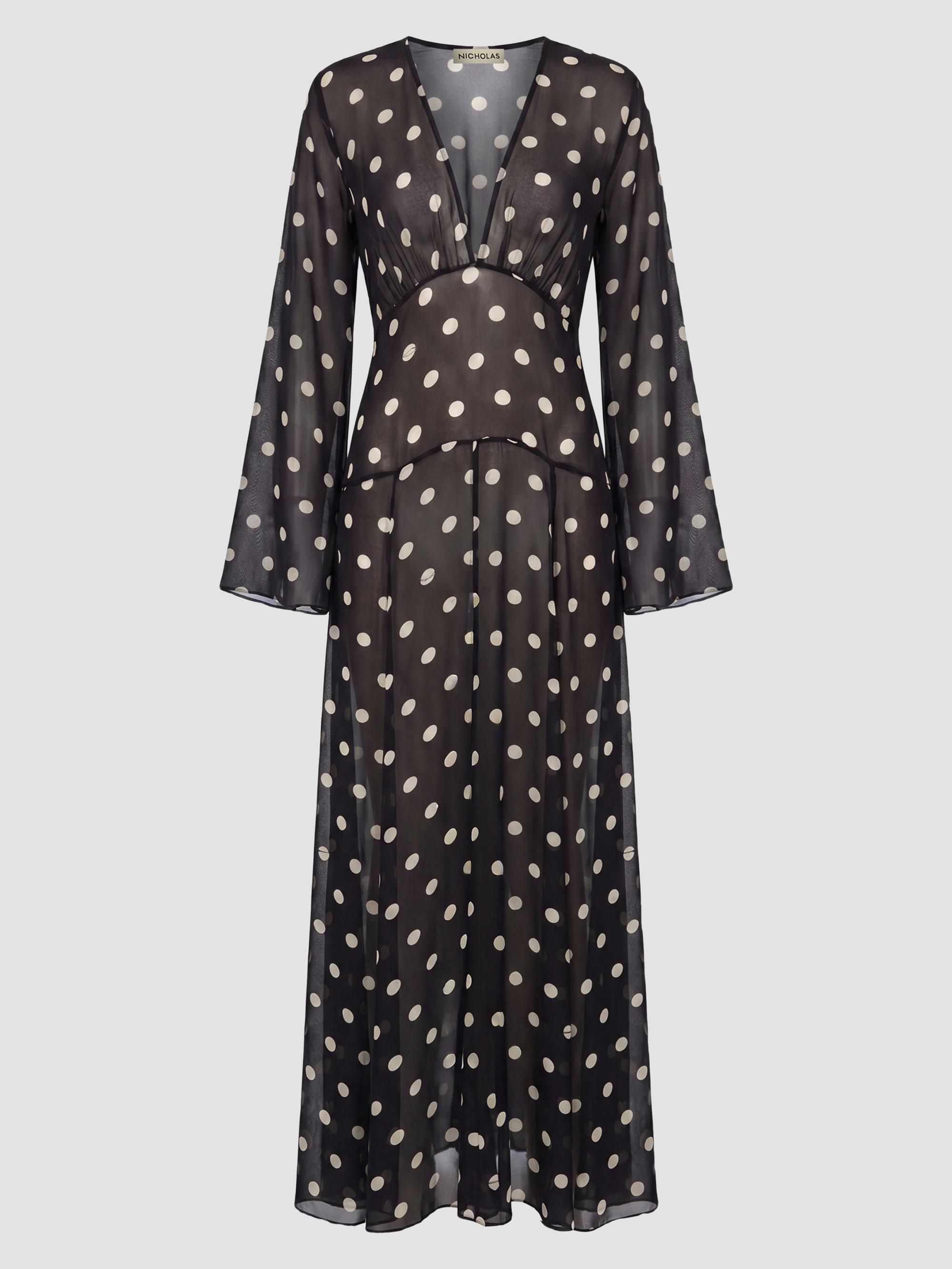 Nicholas the Label Women's Marella Polka Dot Maxi Dress - Black  Polka Dot | Thumbnail 5