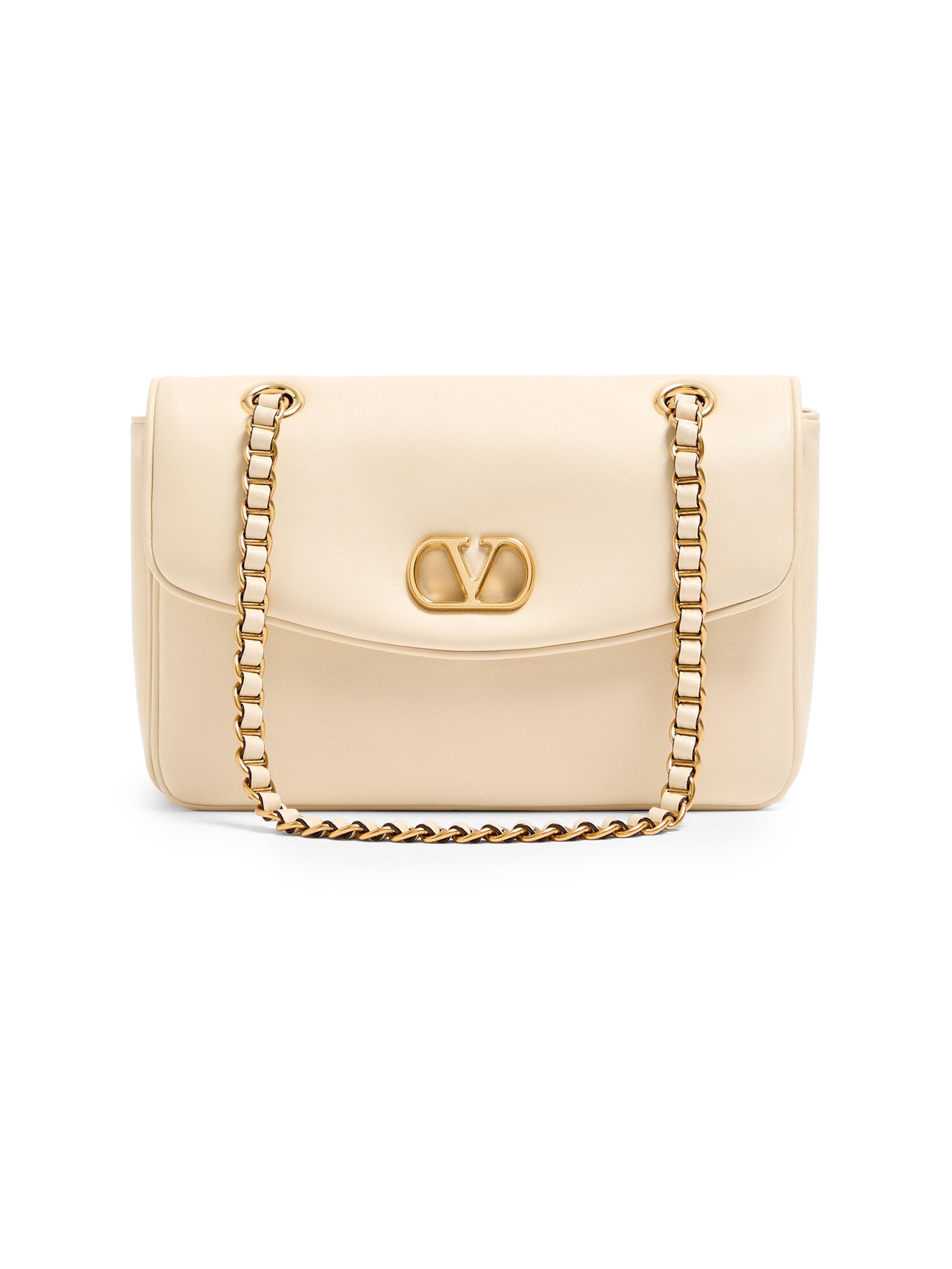Valentino Garavani Women's Djuna  Chain Shoulder Bag in Nappa Leather - Butter