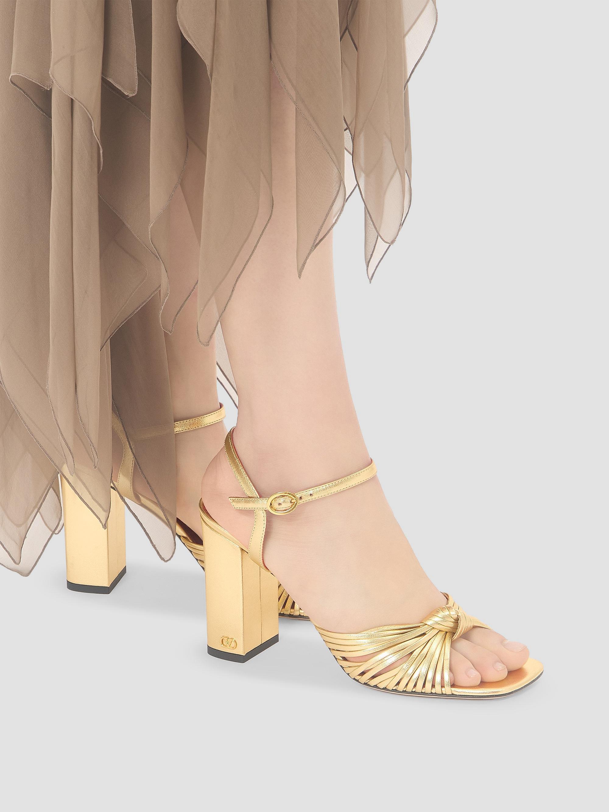 Valentino Garavani Annet Laminated Nappa 90MM Sandals | Saks Fifth