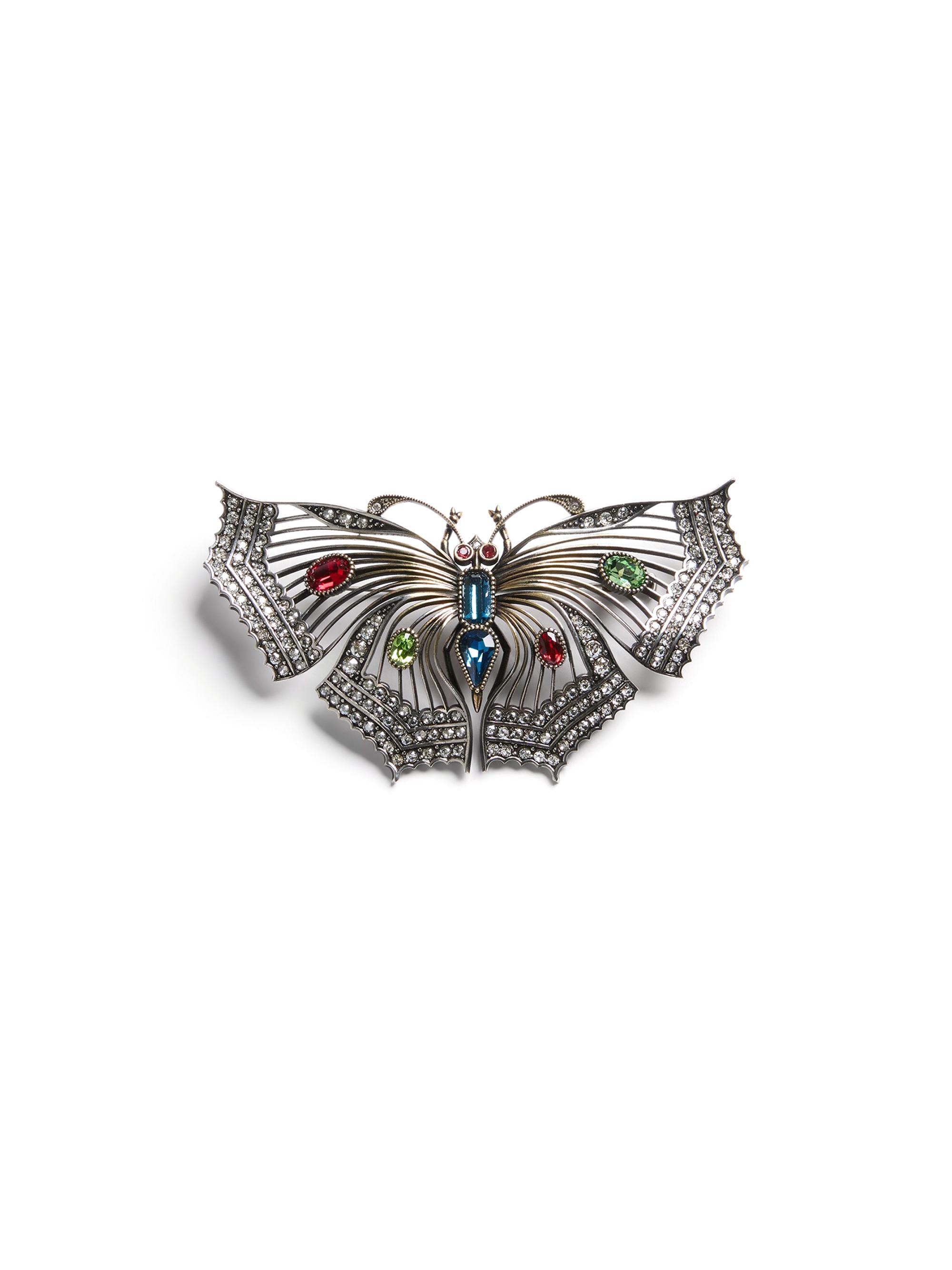 Valentino Garavani Women's Vouloirvoler Crystal-Embellished Metal Brooch - Multicolored