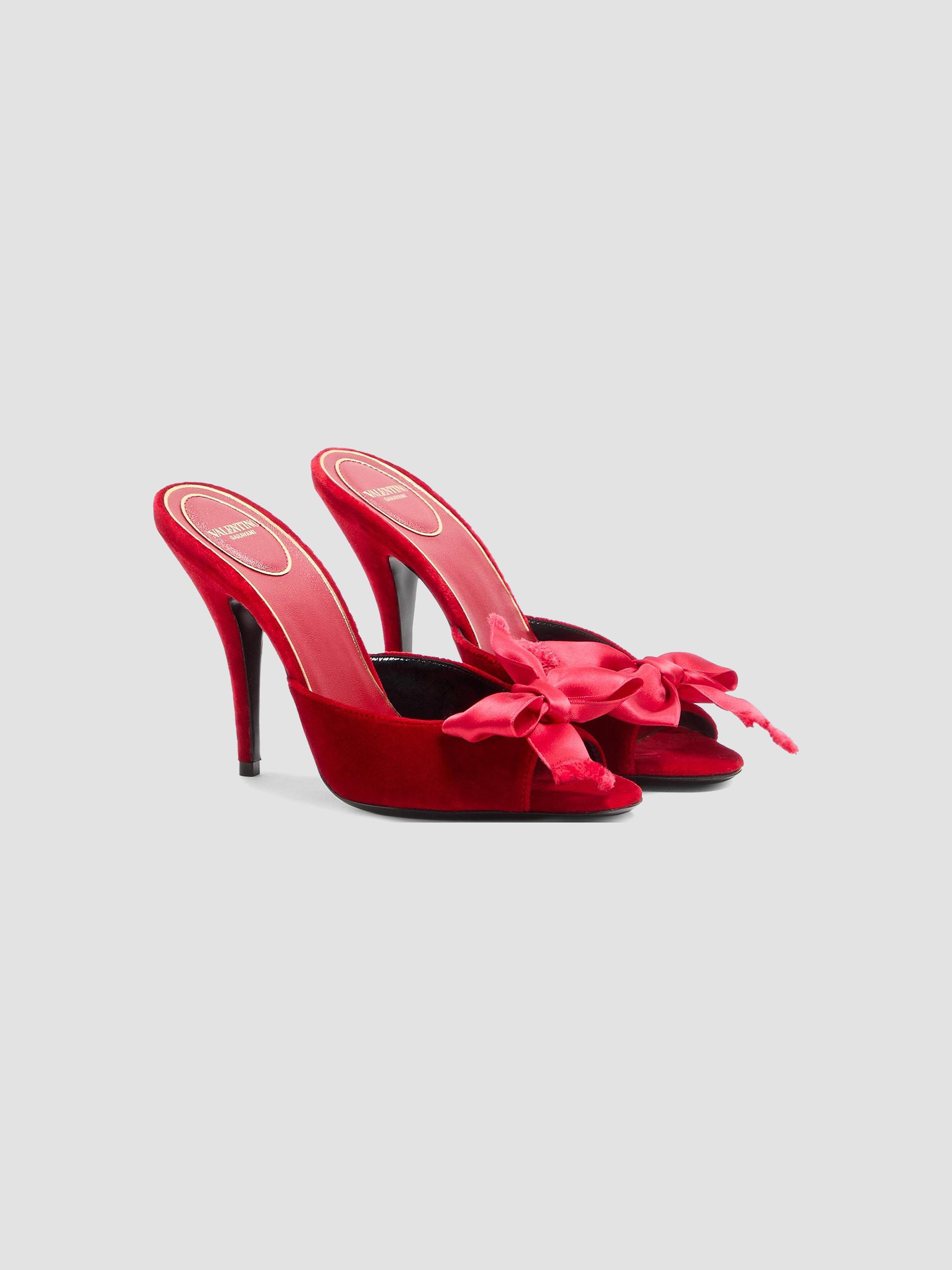 Valentino Garavani Marie A Velvet 105MM Slide Sandals | Saks Fifth