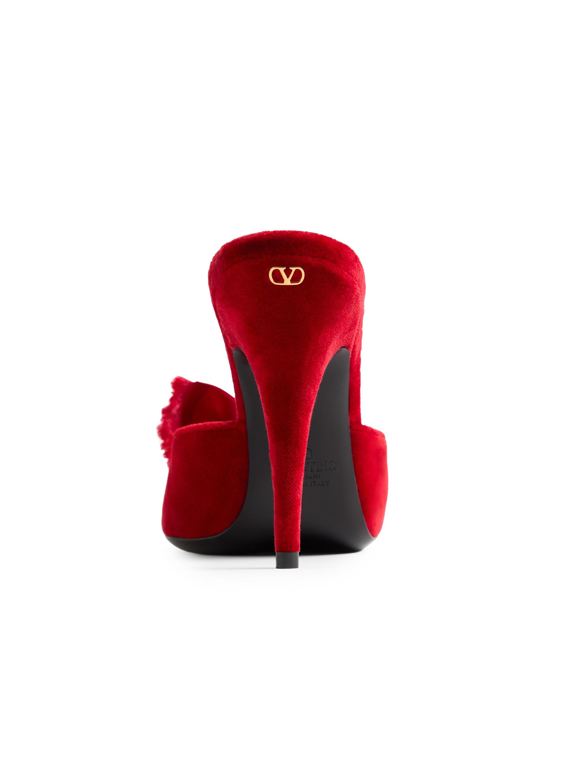 Valentino Garavani Marie A Velvet 105MM Slide Sandals | Saks Fifth