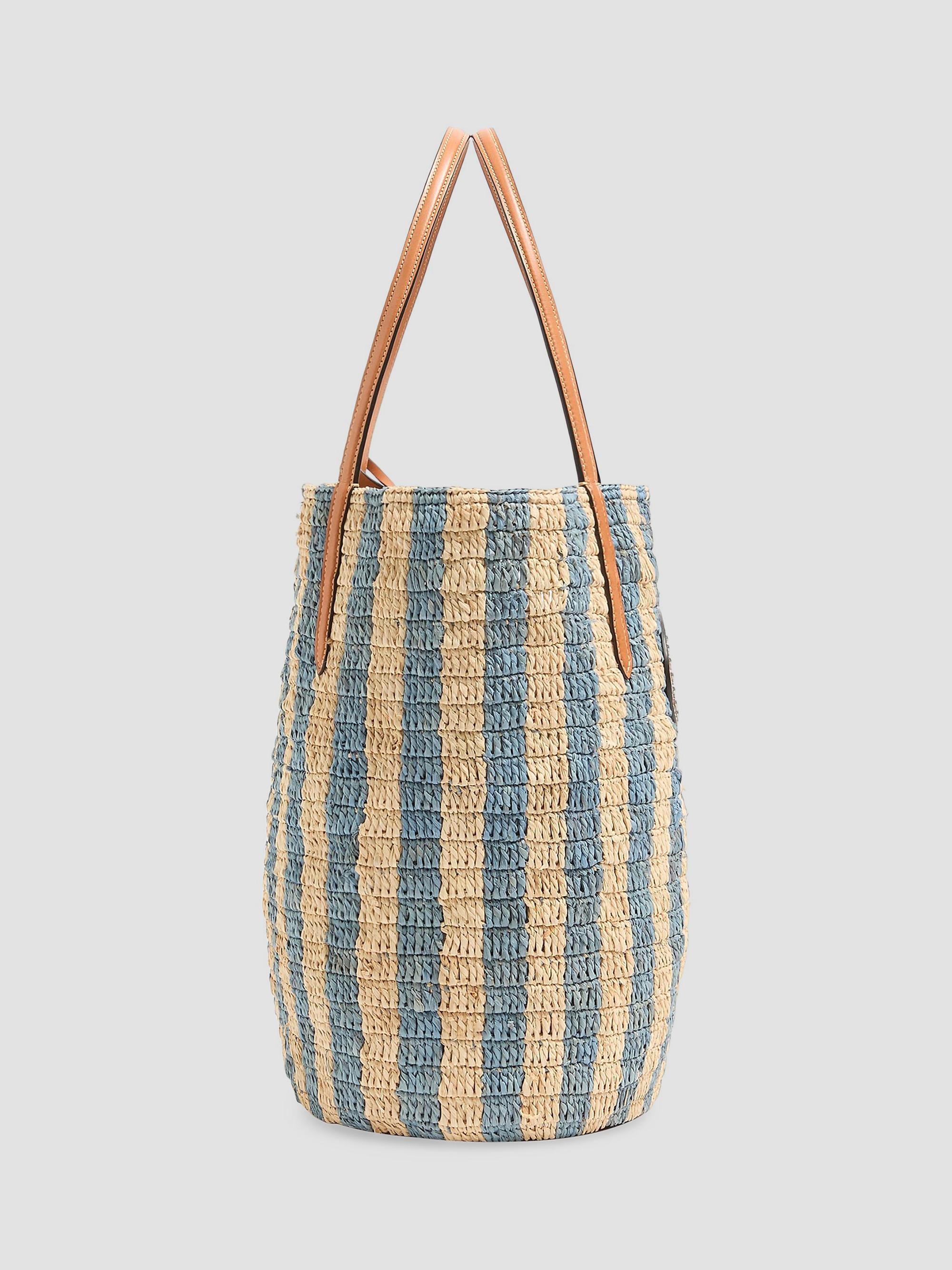 Valentino Garavani Striped Raffia Shopping Bag | Saks Fifth Avenue