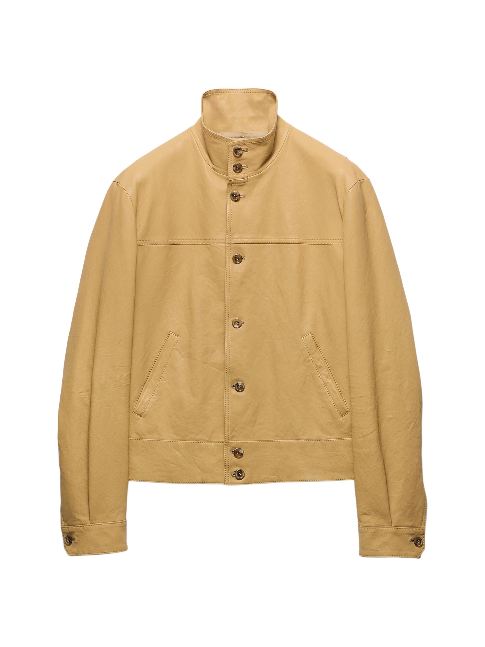 Prada Men's Nappa Leather Jacket - Yellow