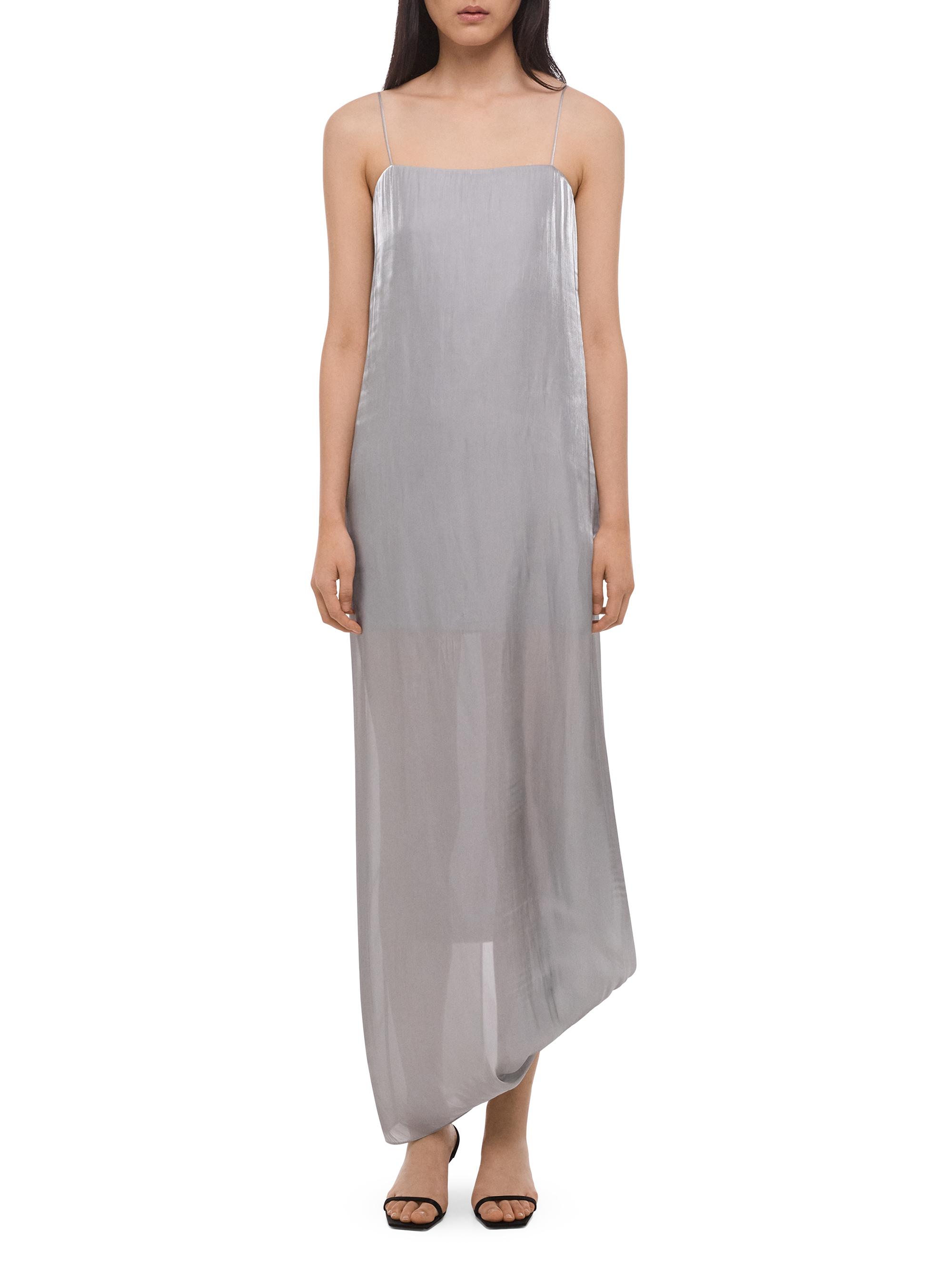 Helmut Lang Women's Fluid Asymmetric Maxi Slipdress - Cloud | Thumbnail 2
