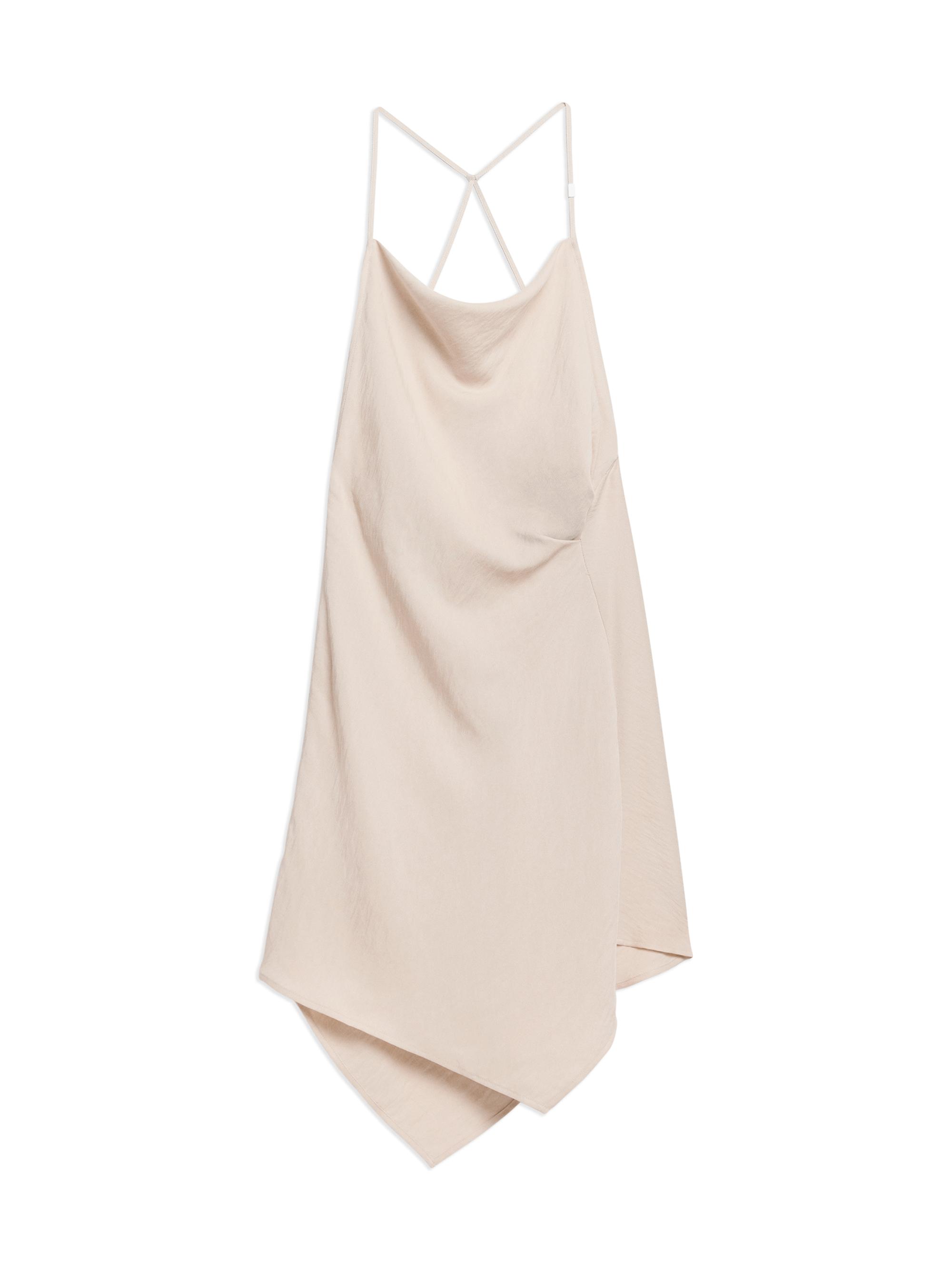 Helmut Lang Women's Knot Open Back Asymmetric Mini-Slipdress -