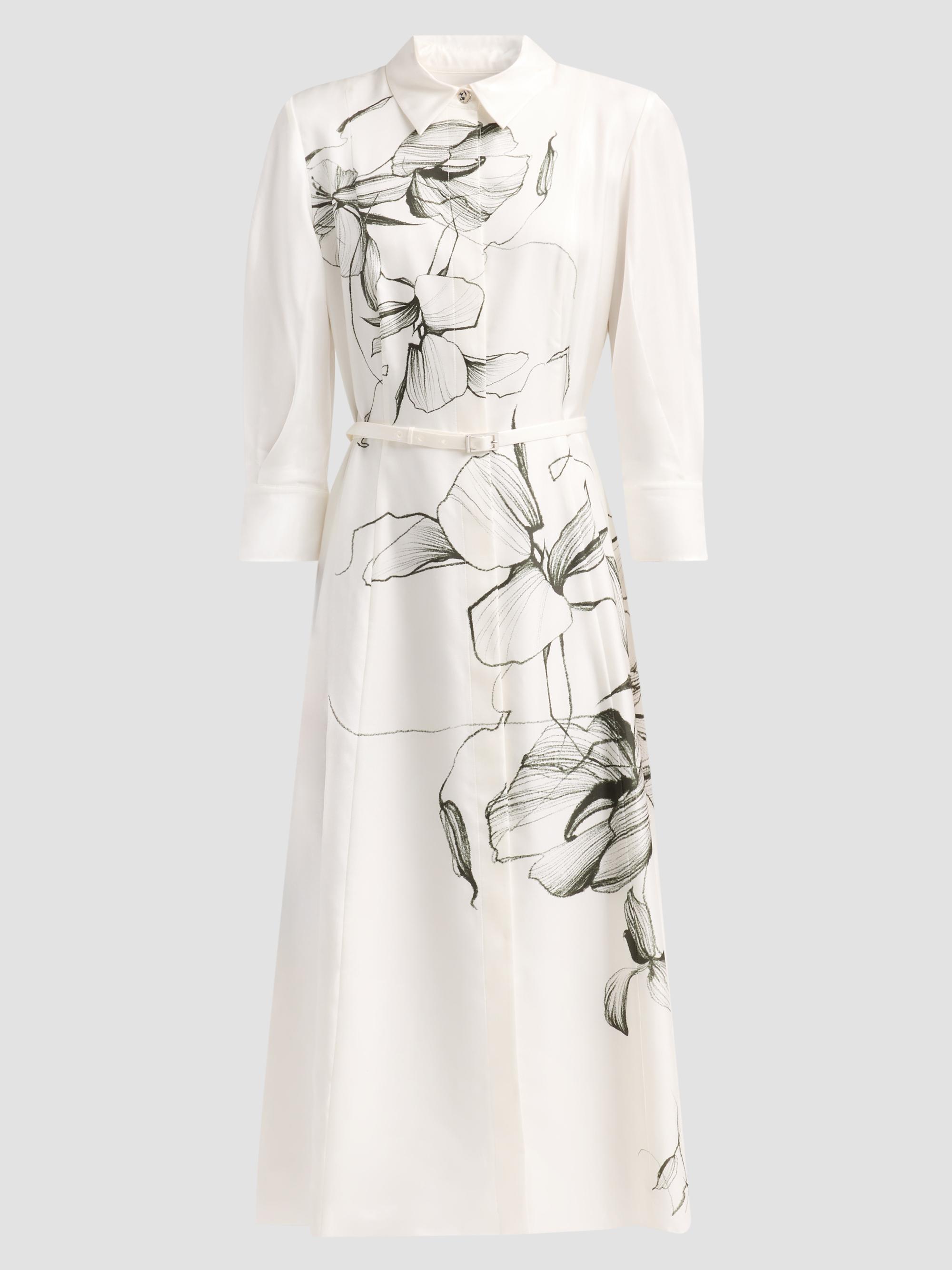 Jason Wu Collection Shadow Floral Silk Twill Shirtdress | Saks