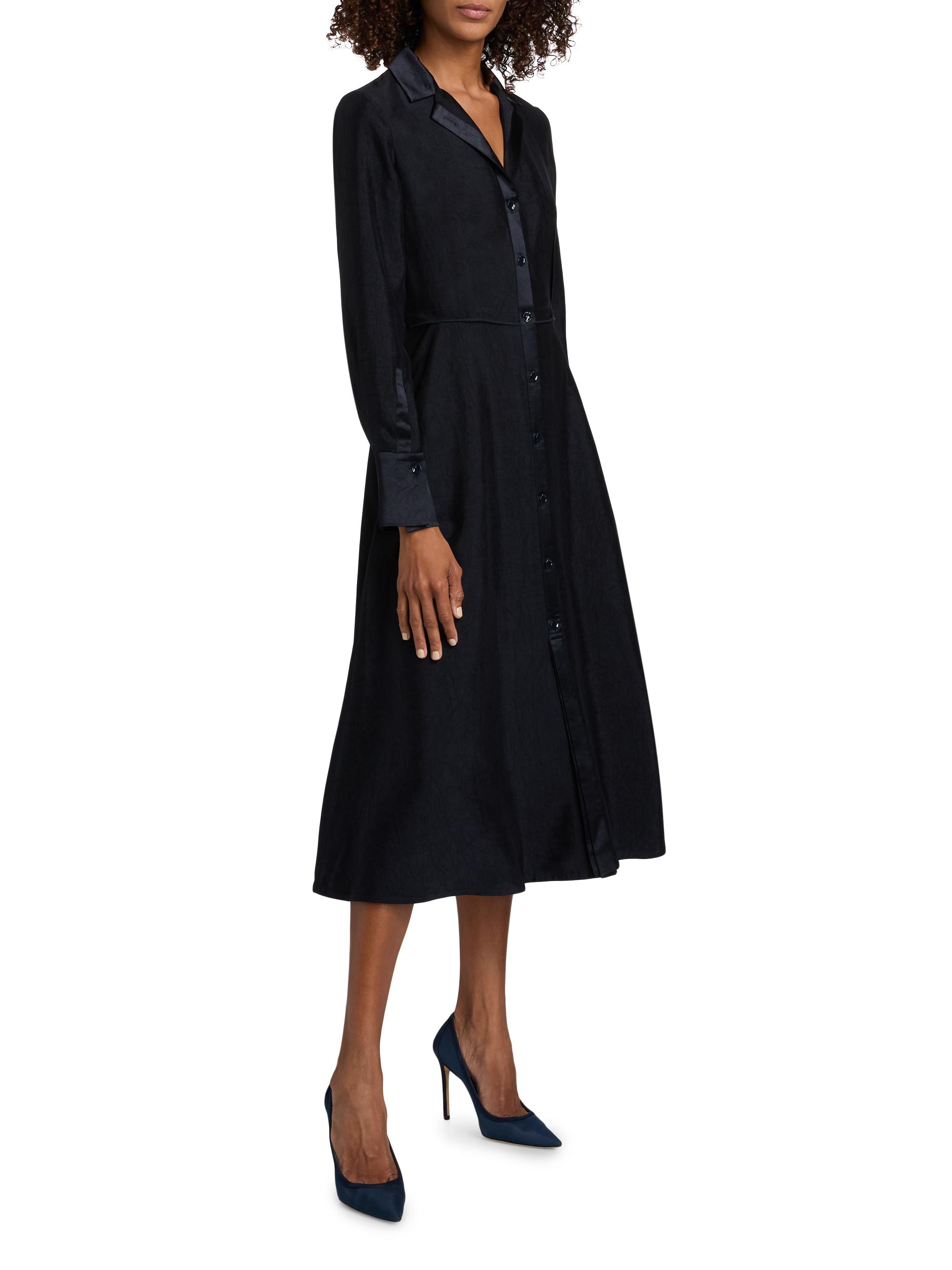 Jason Wu Collection Women's Washed Twill Midi-Shirtdress - Ultra Navy | Thumbnail 4