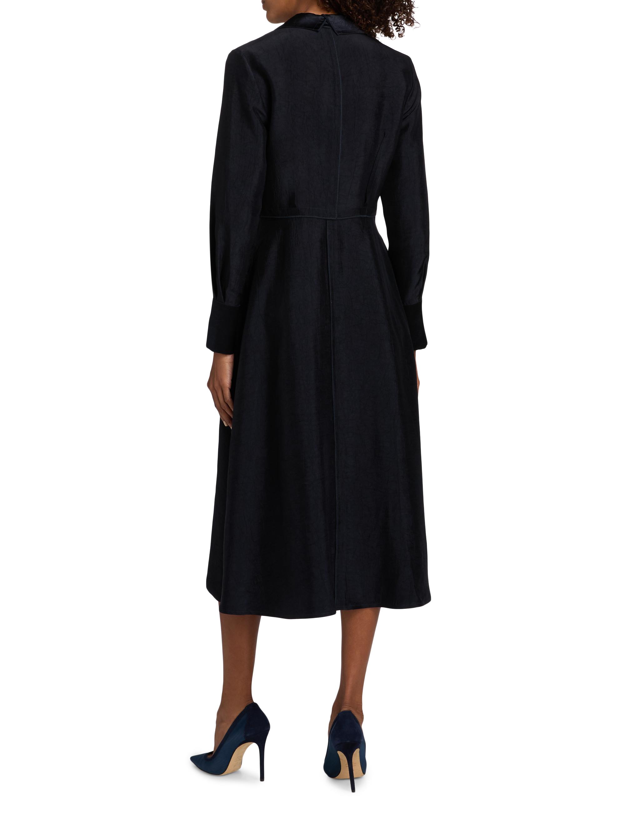 Jason Wu Collection Women's Washed Twill Midi-Shirtdress - Ultra Navy | Thumbnail 5