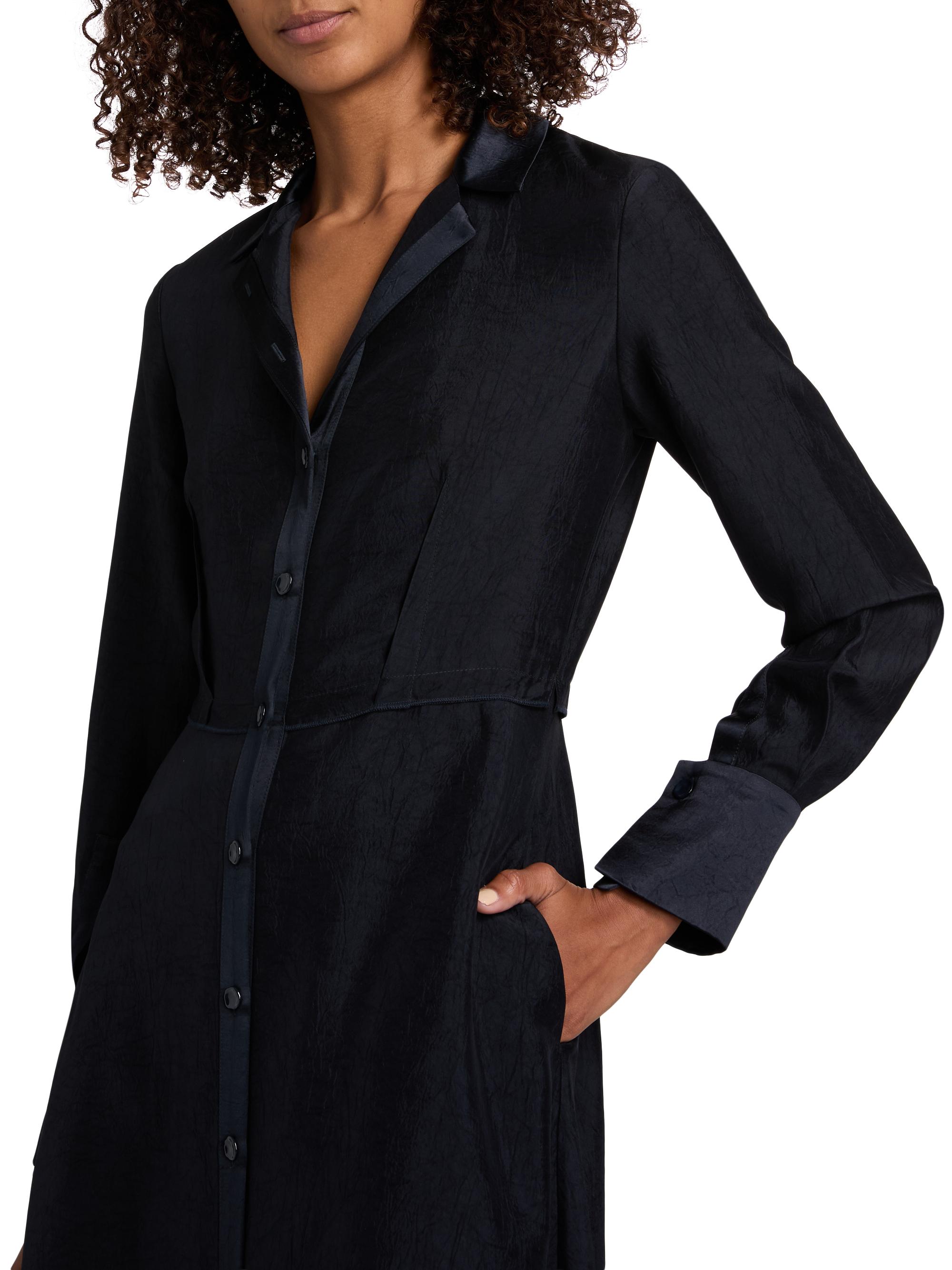 Jason Wu Collection Women's Washed Twill Midi-Shirtdress - Ultra Navy | Thumbnail 6