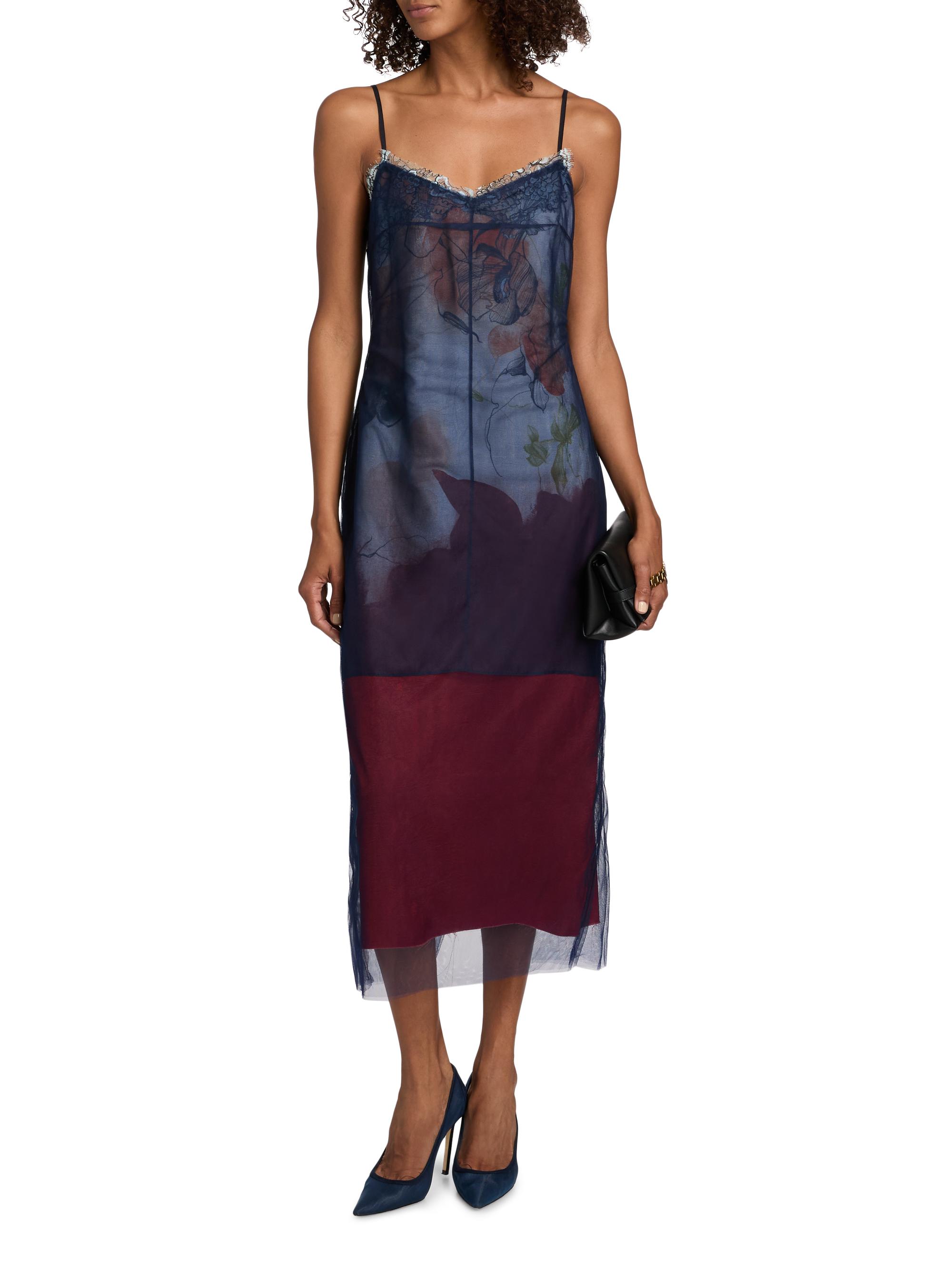 Jason Wu Collection Women's Shadow Floral Collage Slip Midi-Dress - Plaster Umber Multi | Thumbnail 3