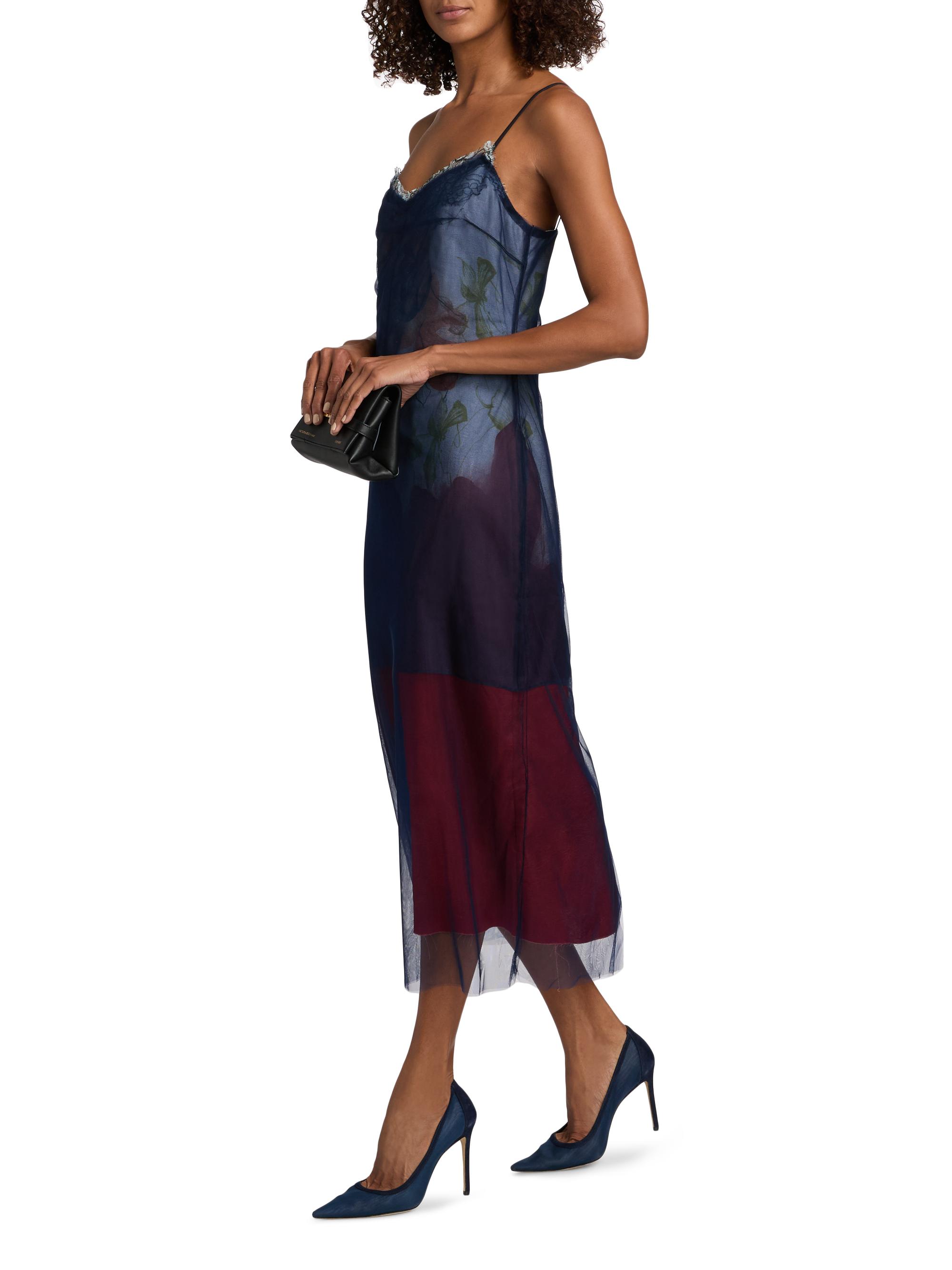 Jason Wu Collection Women's Shadow Floral Collage Slip Midi-Dress - Plaster Umber Multi | Thumbnail 4