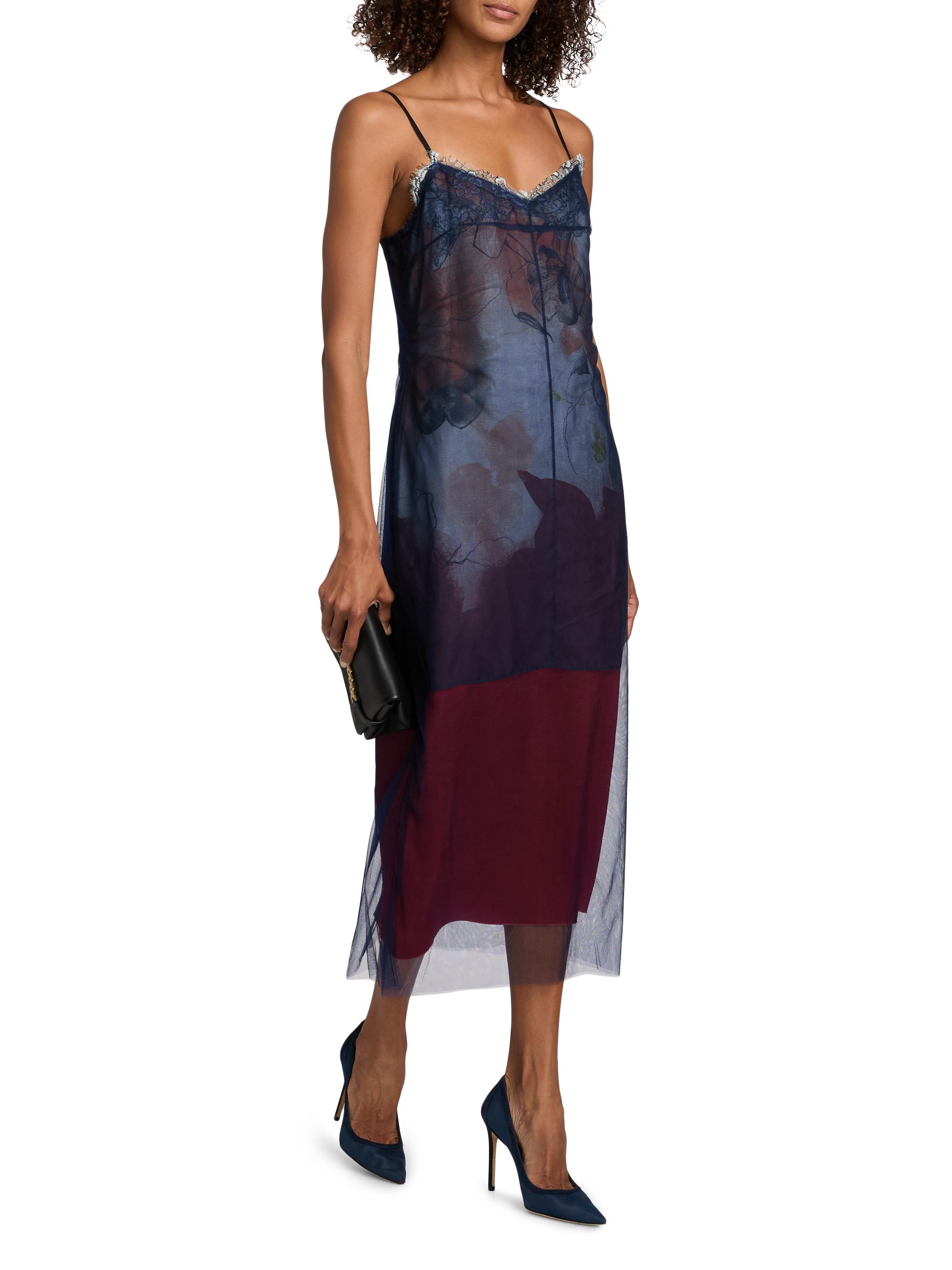 Jason Wu Collection Women's Shadow Floral Collage Slip Midi-Dress - Plaster Umber Multi | Thumbnail 2