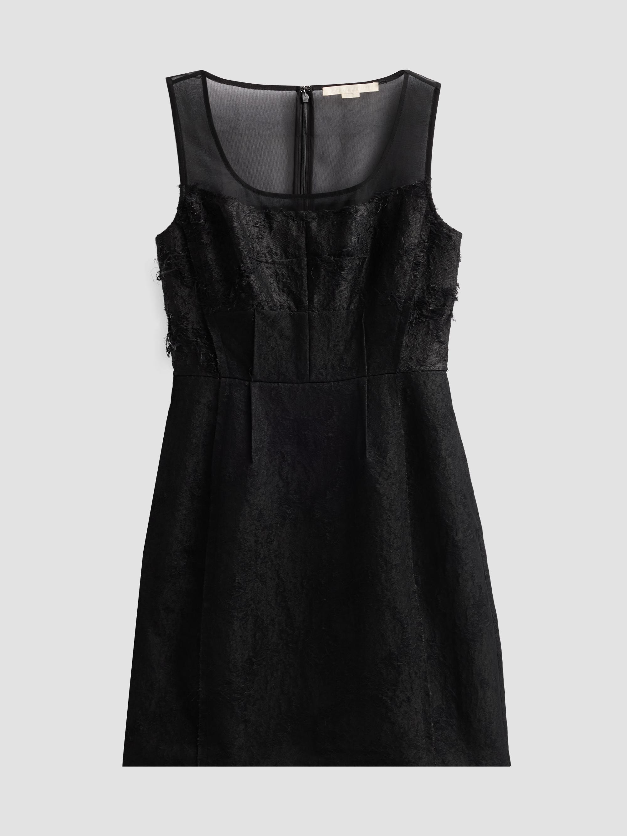 Jason Wu Collection Women's Textured Fray Jacquard Mini Dress - Black | Thumbnail 6