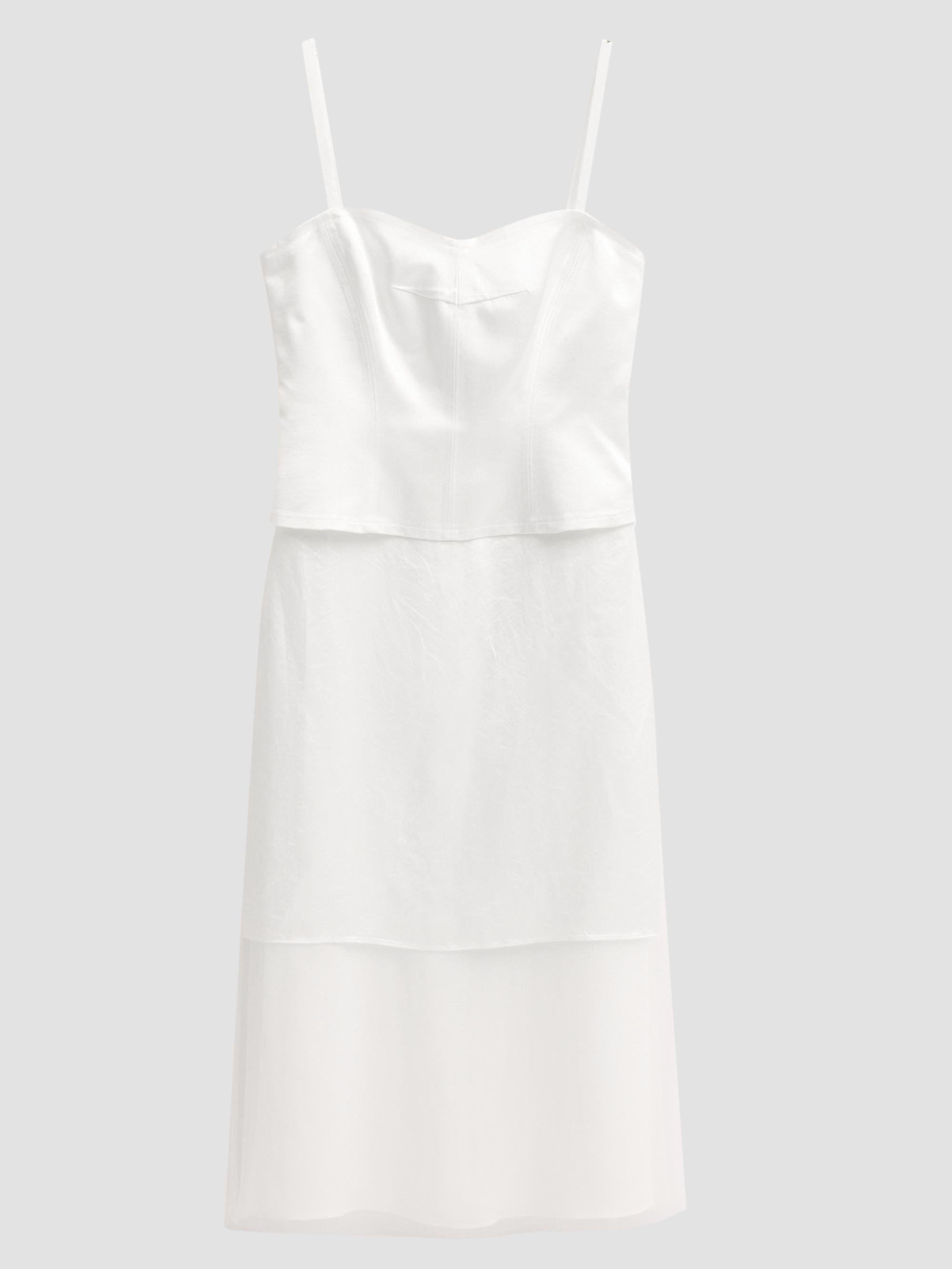 Jason Wu Collection Women's Layered Twill Midi Dress - White | Thumbnail 6