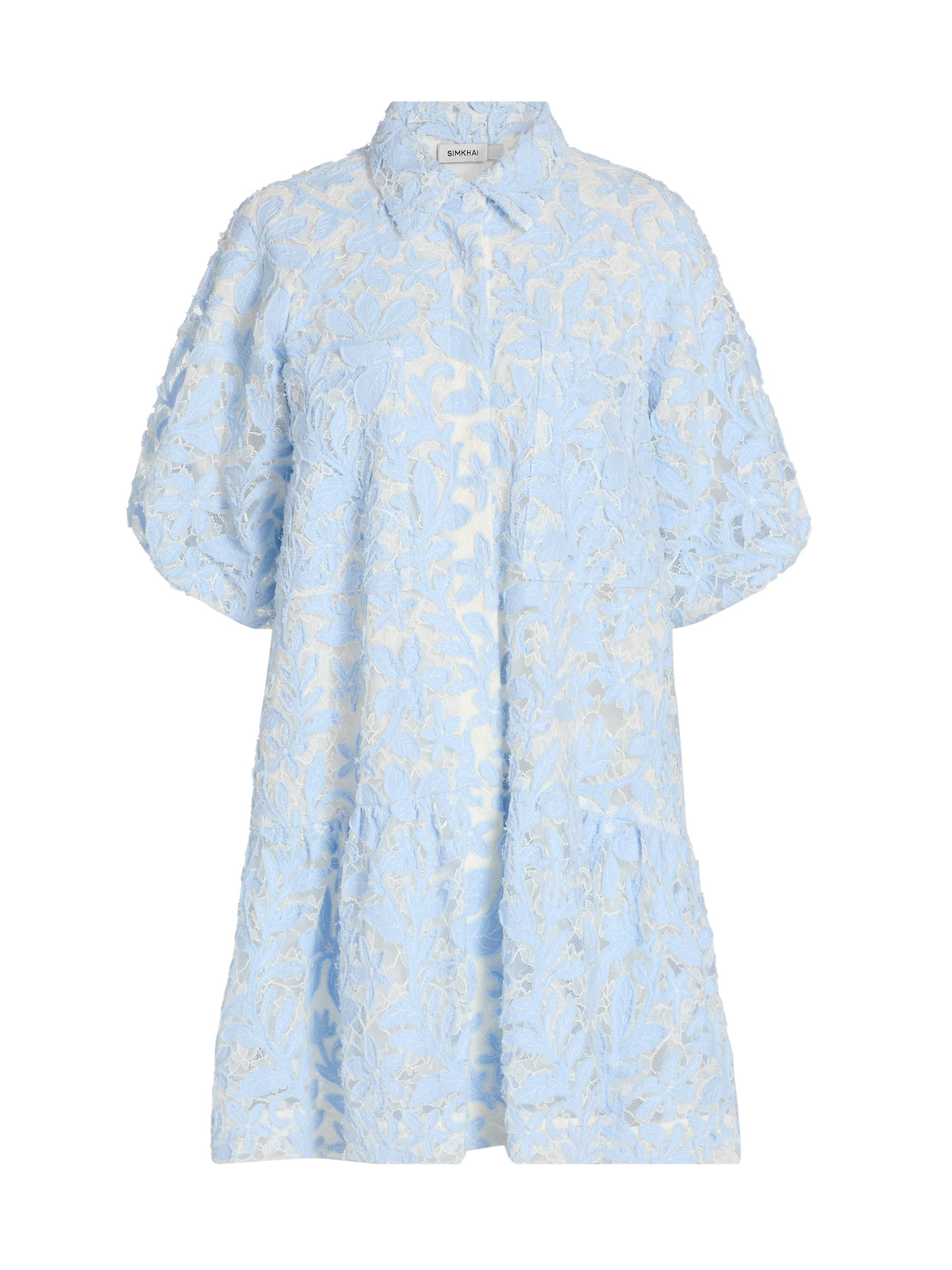 SIMKHAI Women's Crissy Cotton Lace Minidress - Celeste Multi