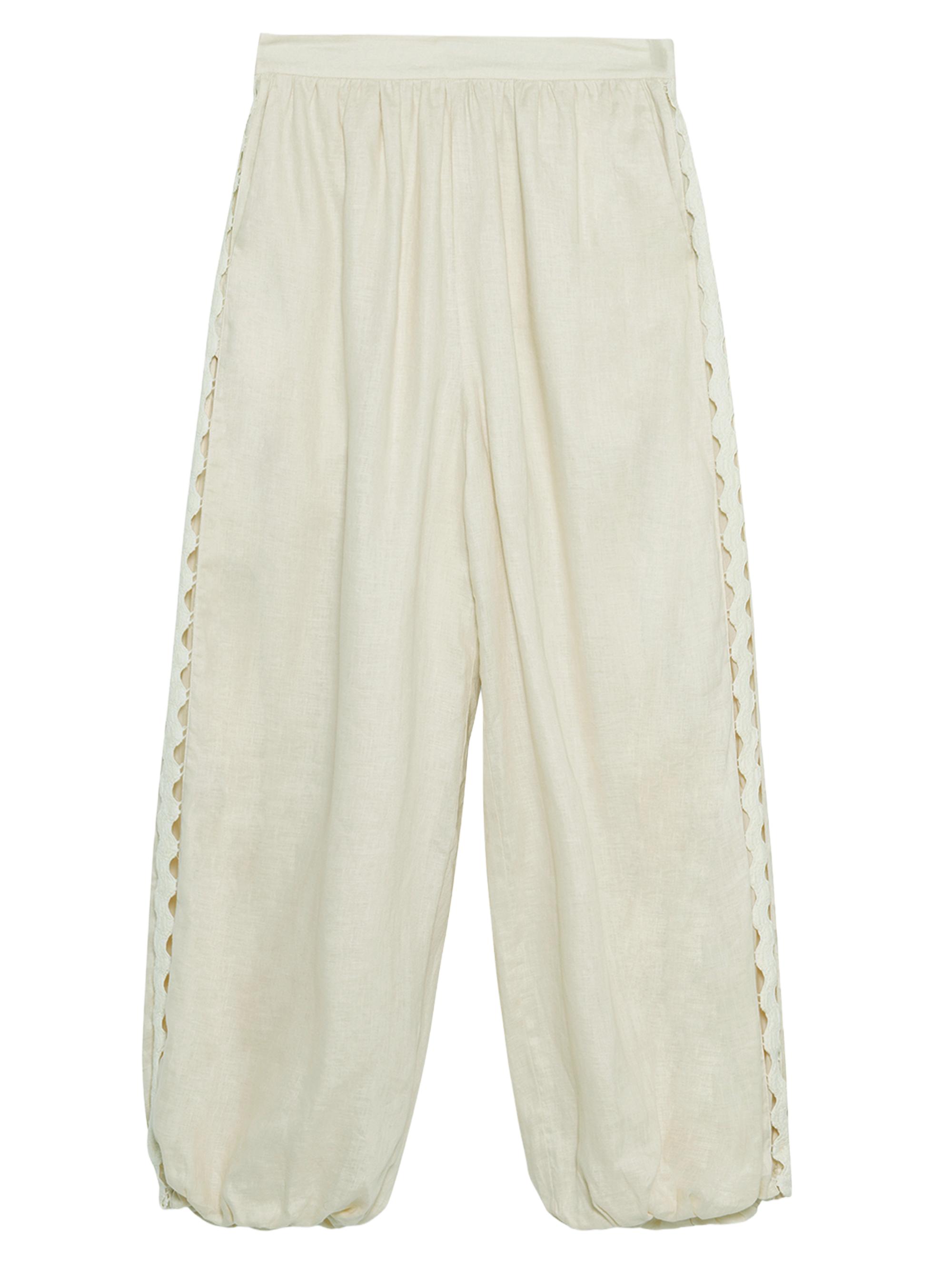 SIMKHAI Women's Selah Lace-Detail Linen-Blend Balloon Pants - Sand