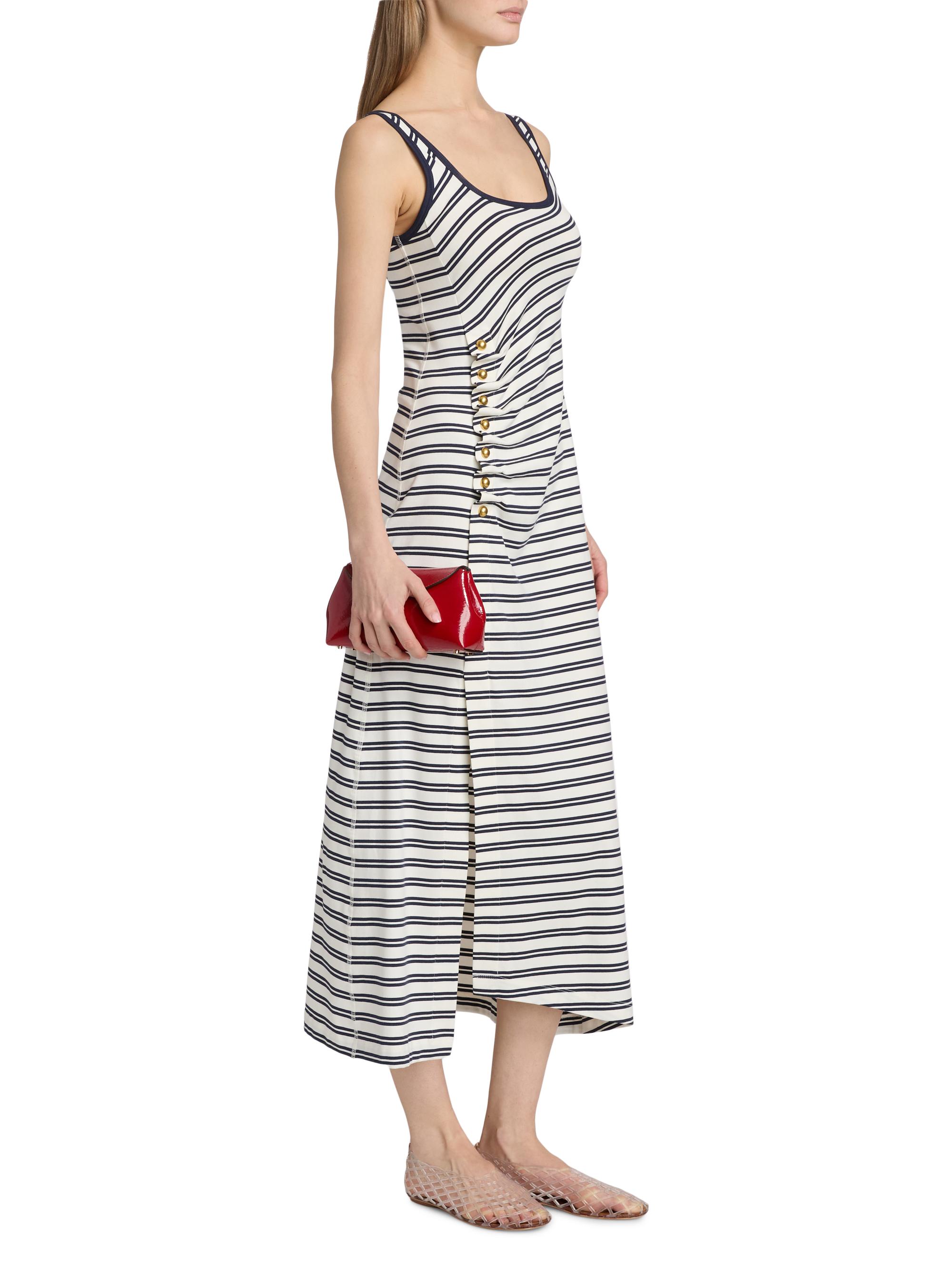 SIMKHAI Becker Stretch Cotton Jersey Midi-Dress | Saks Fifth Avenue