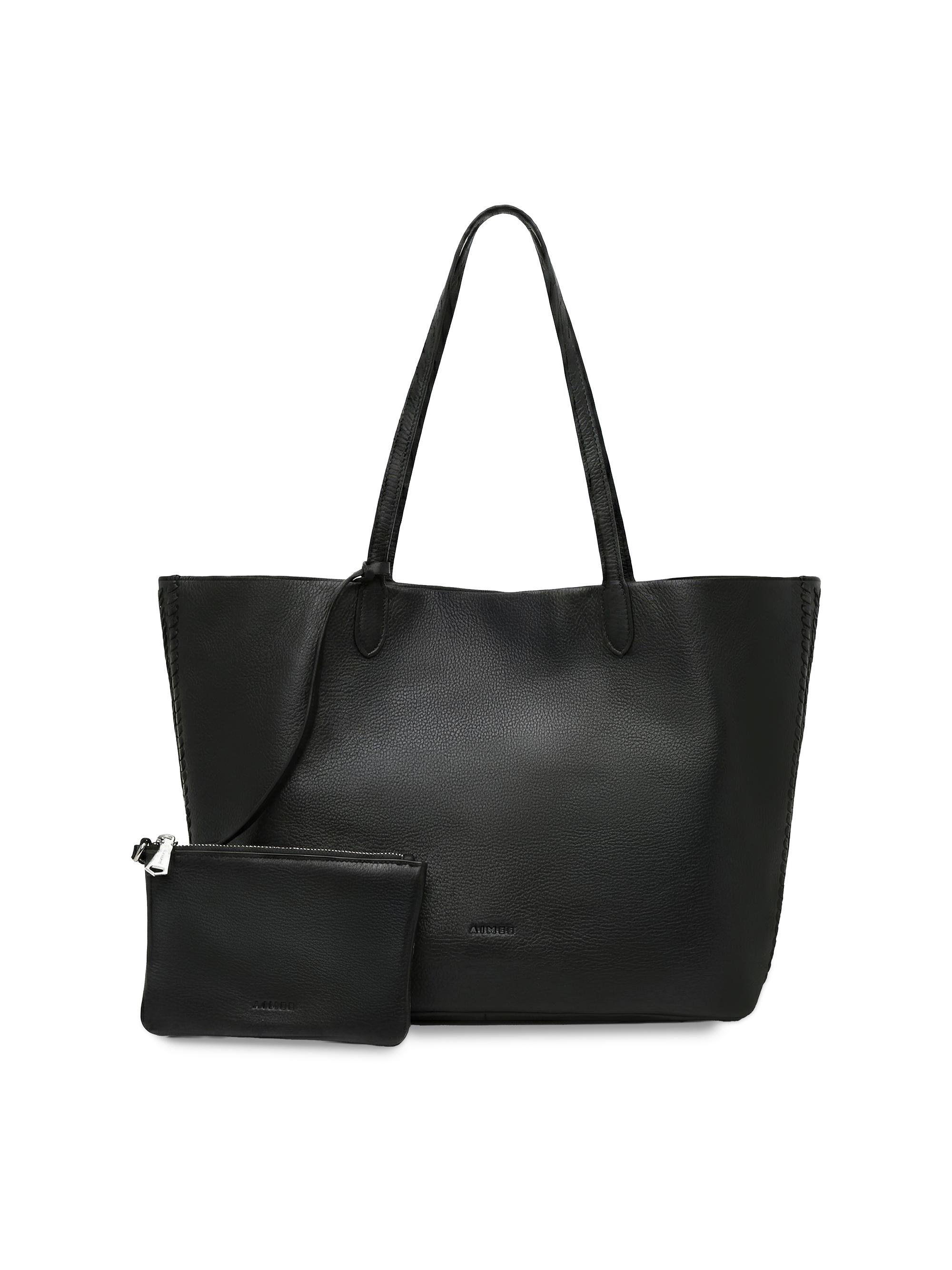 Maison de Sabre Large Leather Zipped Soft Tote | Saks Fifth Avenue