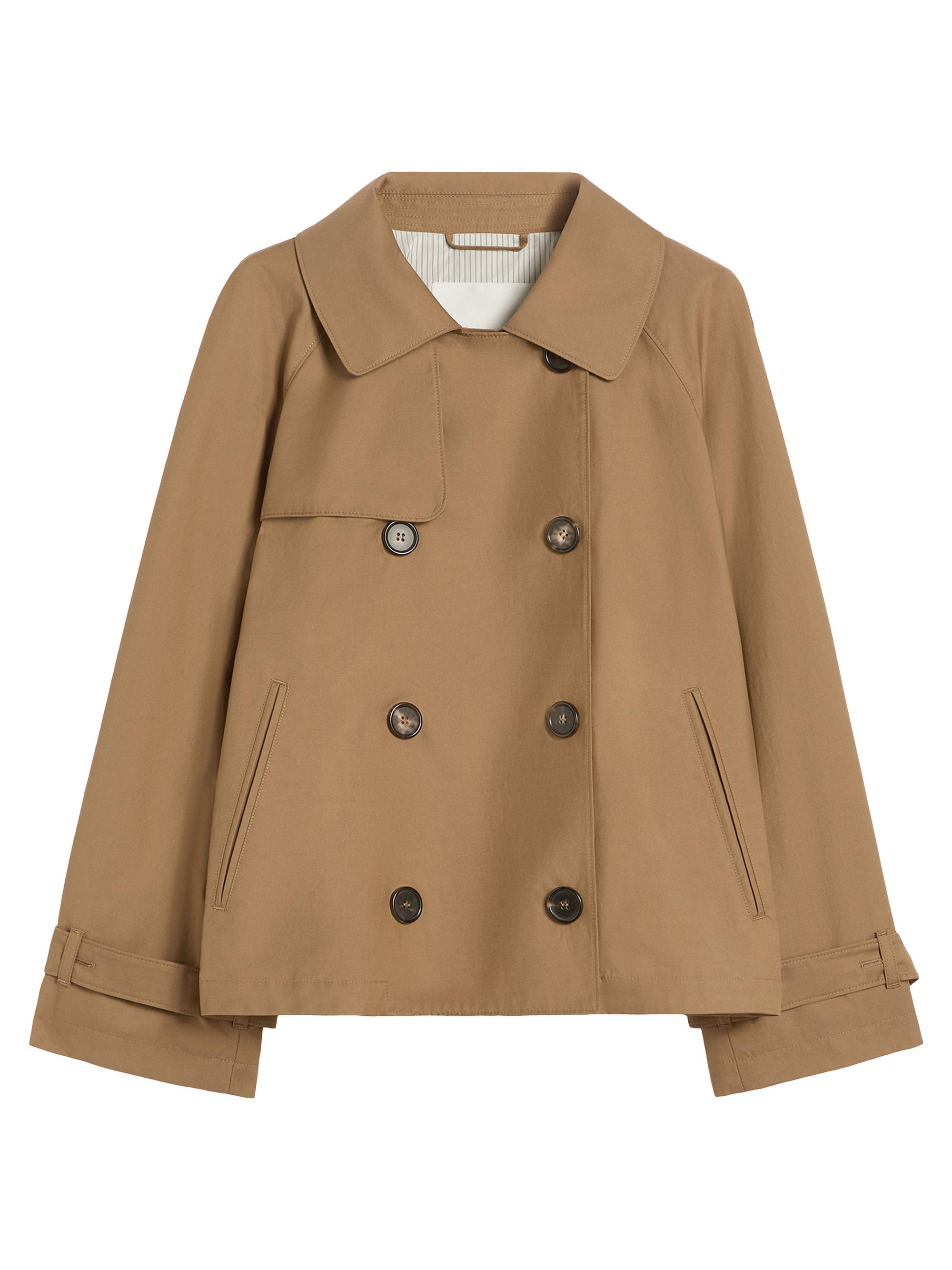 Max Mara Women's Short Water Repellent Twill Trench Coat - Brown
