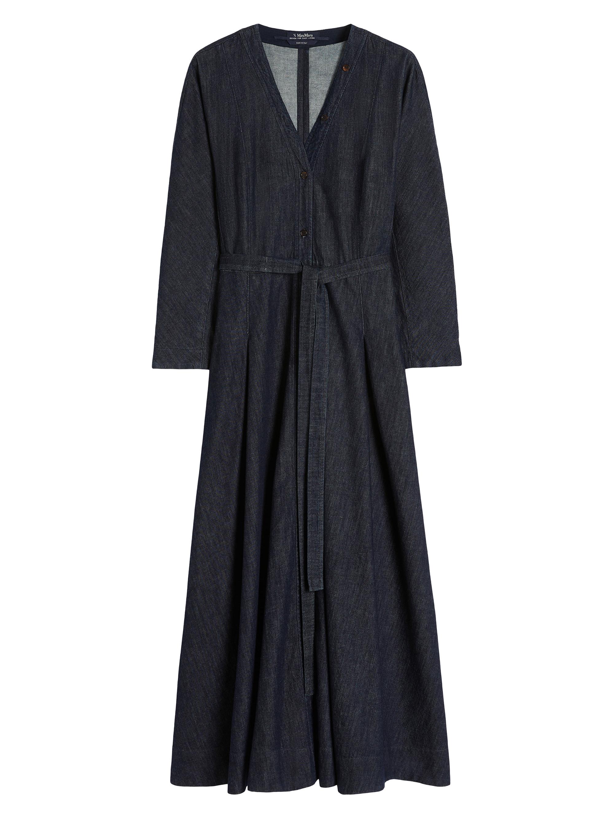 Max Mara Women's Abito in Denim Di Cotone Con Cintura Dress - Ultramarine