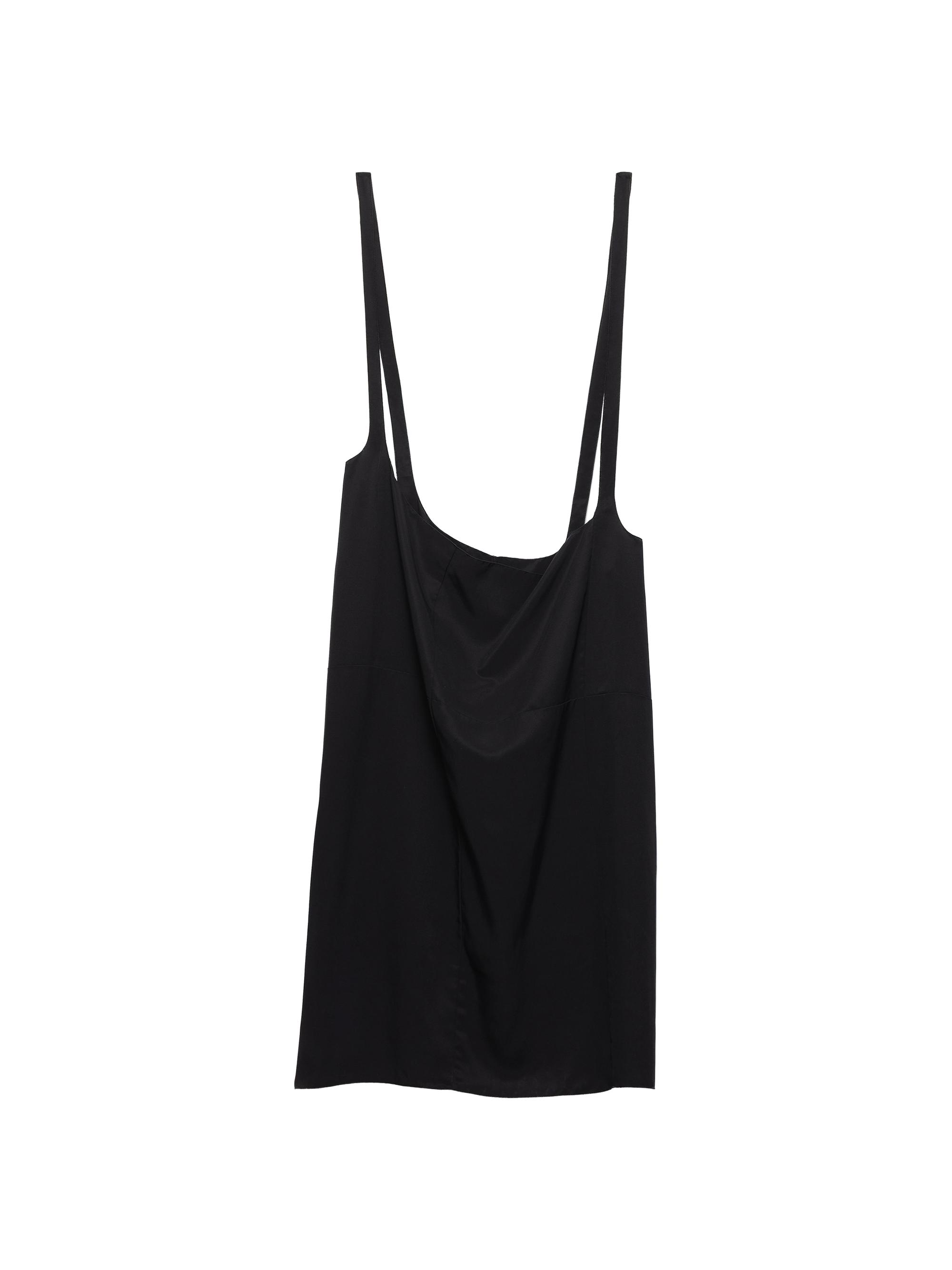 Prada Women's Crepe Skirt with Suspender Straps - Black