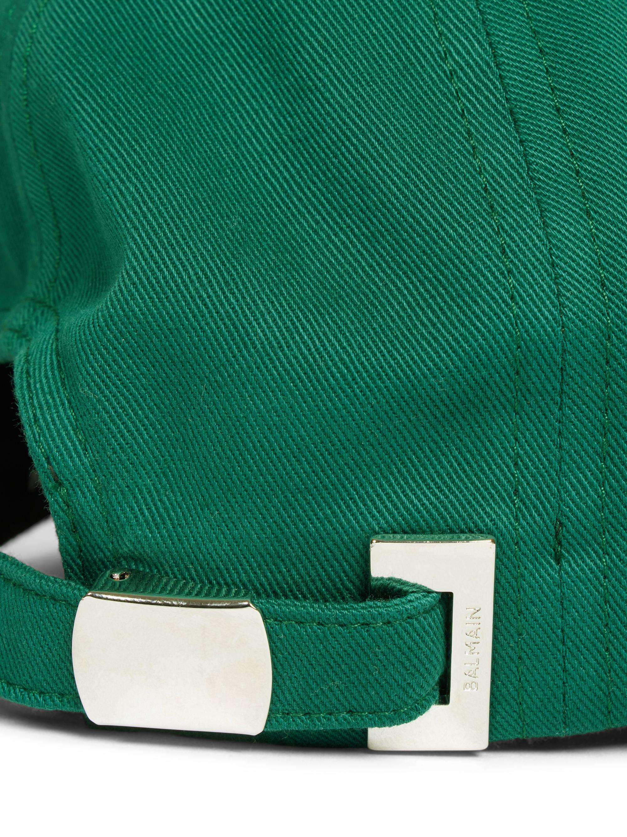 Balmain Men's Vintage Embroidered Cotton Baseball Cap - Green | Thumbnail 3