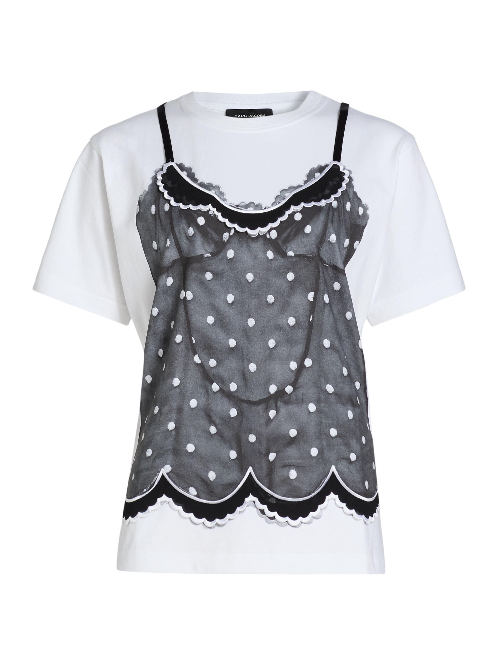 Marc Jacobs Women's Trompe L'oeil Cami T-Shirt - White Multi