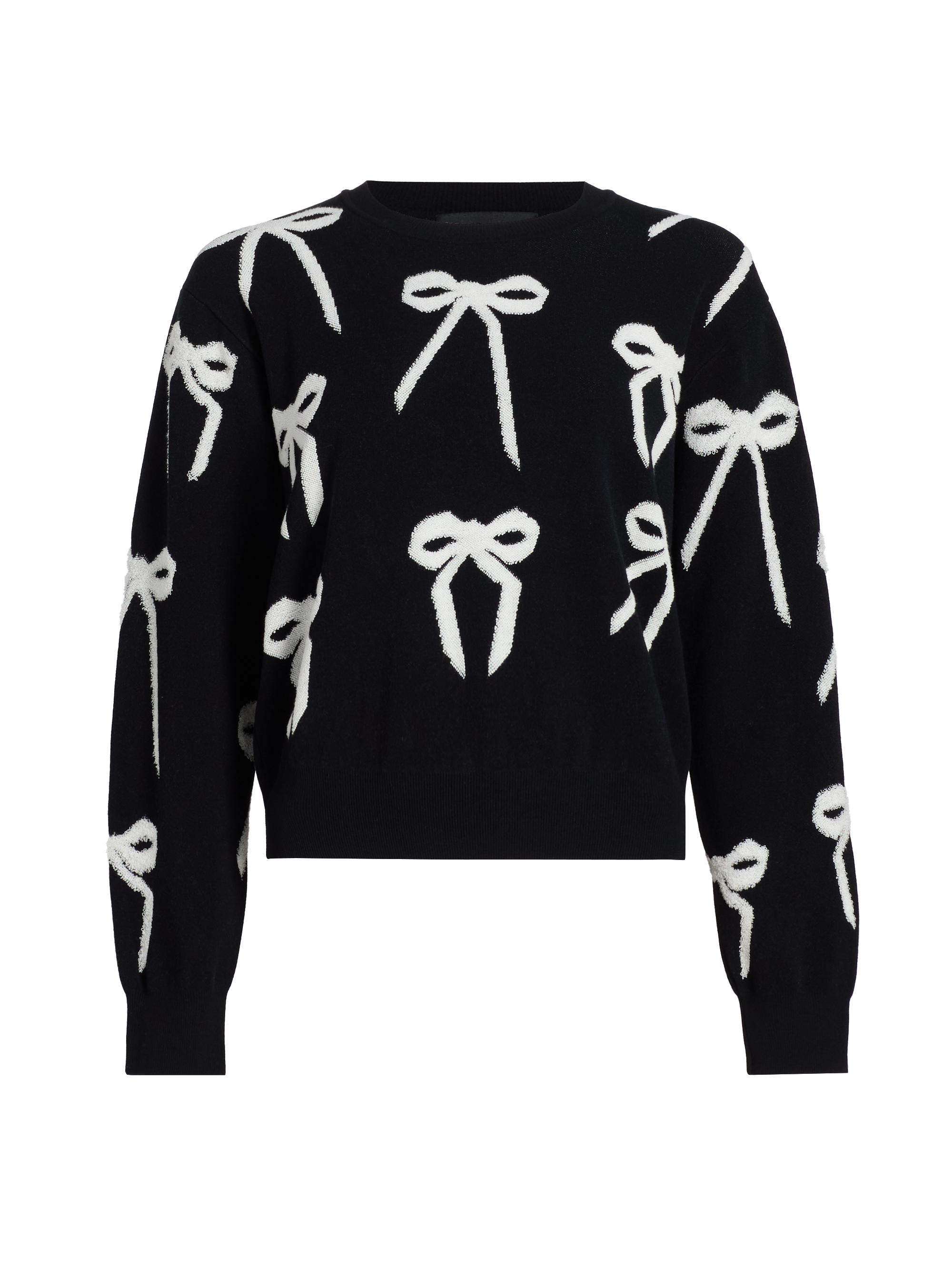 Marc Jacobs Women's Bow Jacquard Sweater - Black White