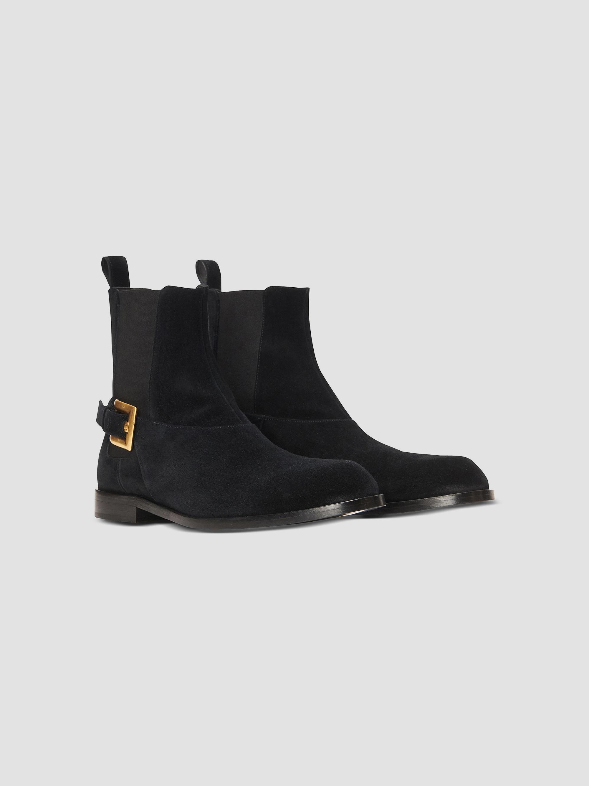 靴 BALMAIN HOMME Suede boots 26.5  Balmain Anthem Suede Chelsea Boots | Saks Fifth Avenue
