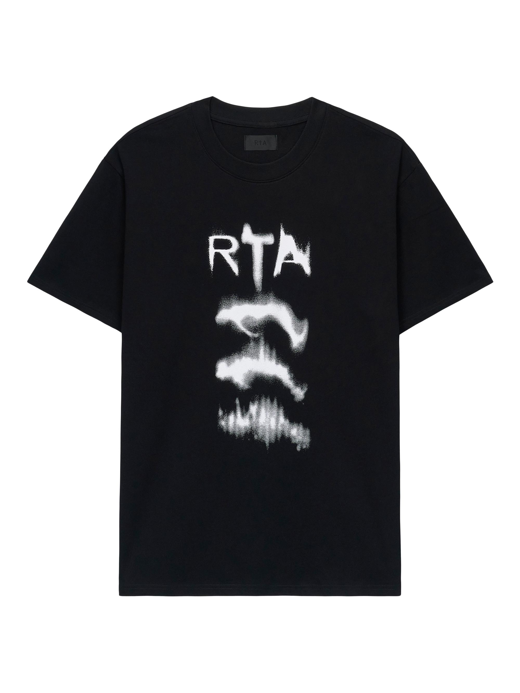 RTA Men's Chaparral Colin Graphic Cotton Oversized T-Shirt - Black Ascending