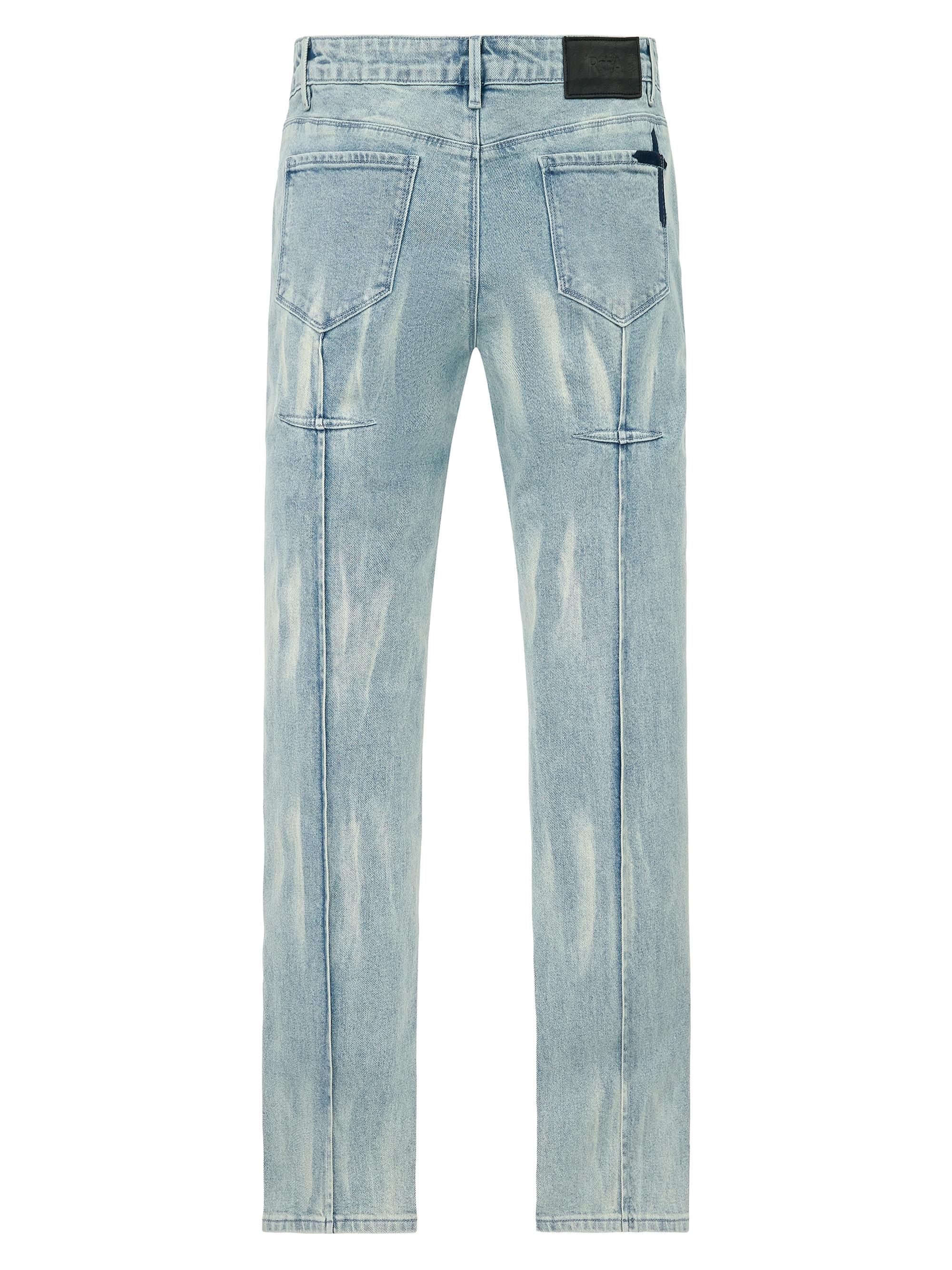 RTA Men's Chaparral Clayton Printed Skinny Jeans - Sky | Thumbnail 2