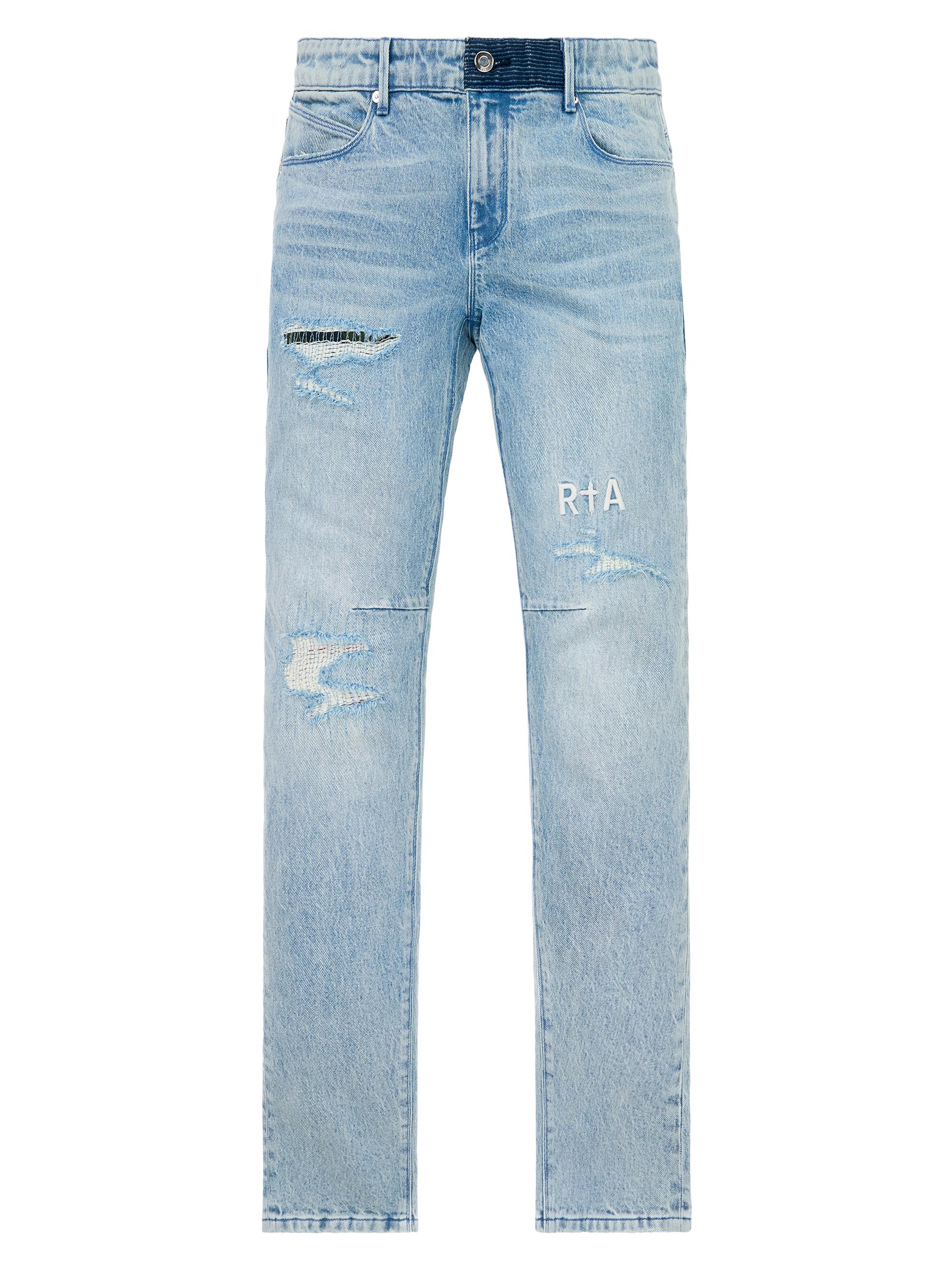 RTA Men's Chaparral Clayton Cotton-Blend Skinny Jeans - Frayed Indigo