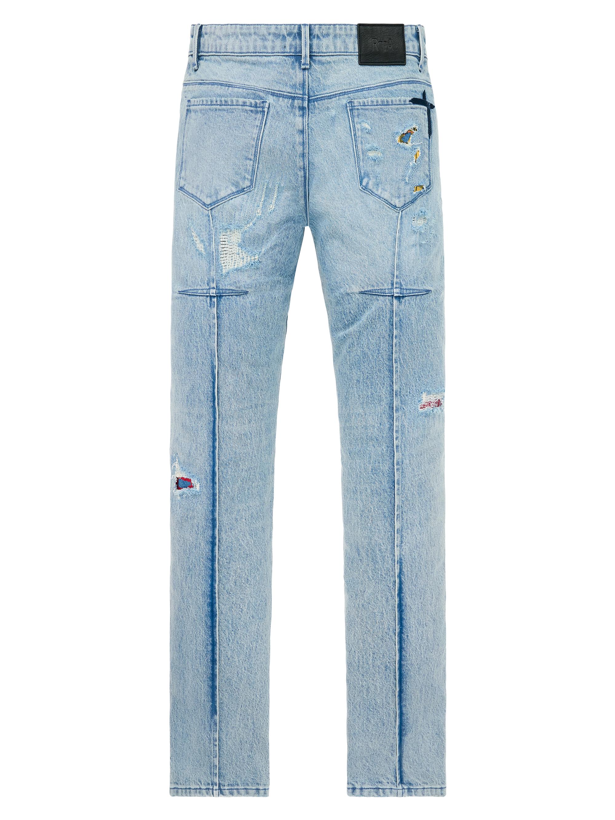 RTA Men's Chaparral Clayton Cotton-Blend Skinny Jeans - Frayed Indigo | Thumbnail 2