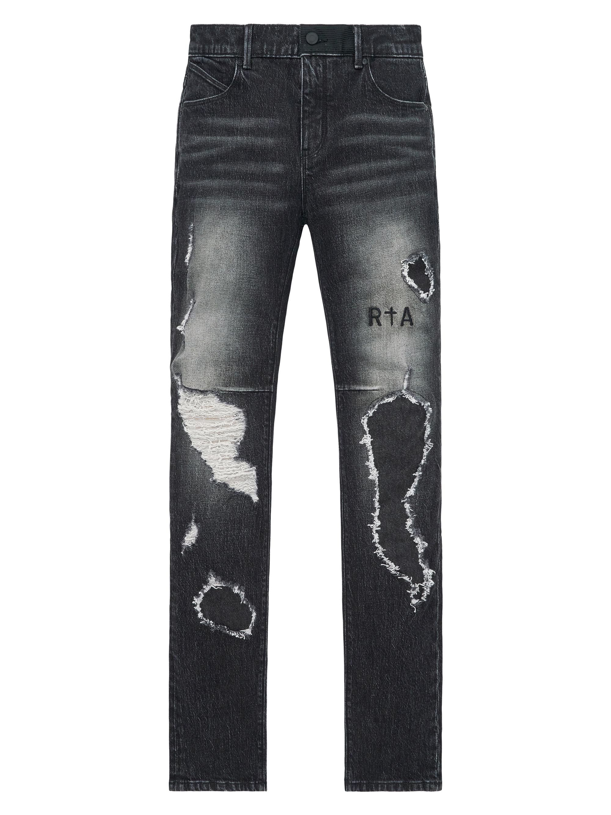 RTA Bryant Logo-Patch Skinny Jeans | Saks Fifth Avenue