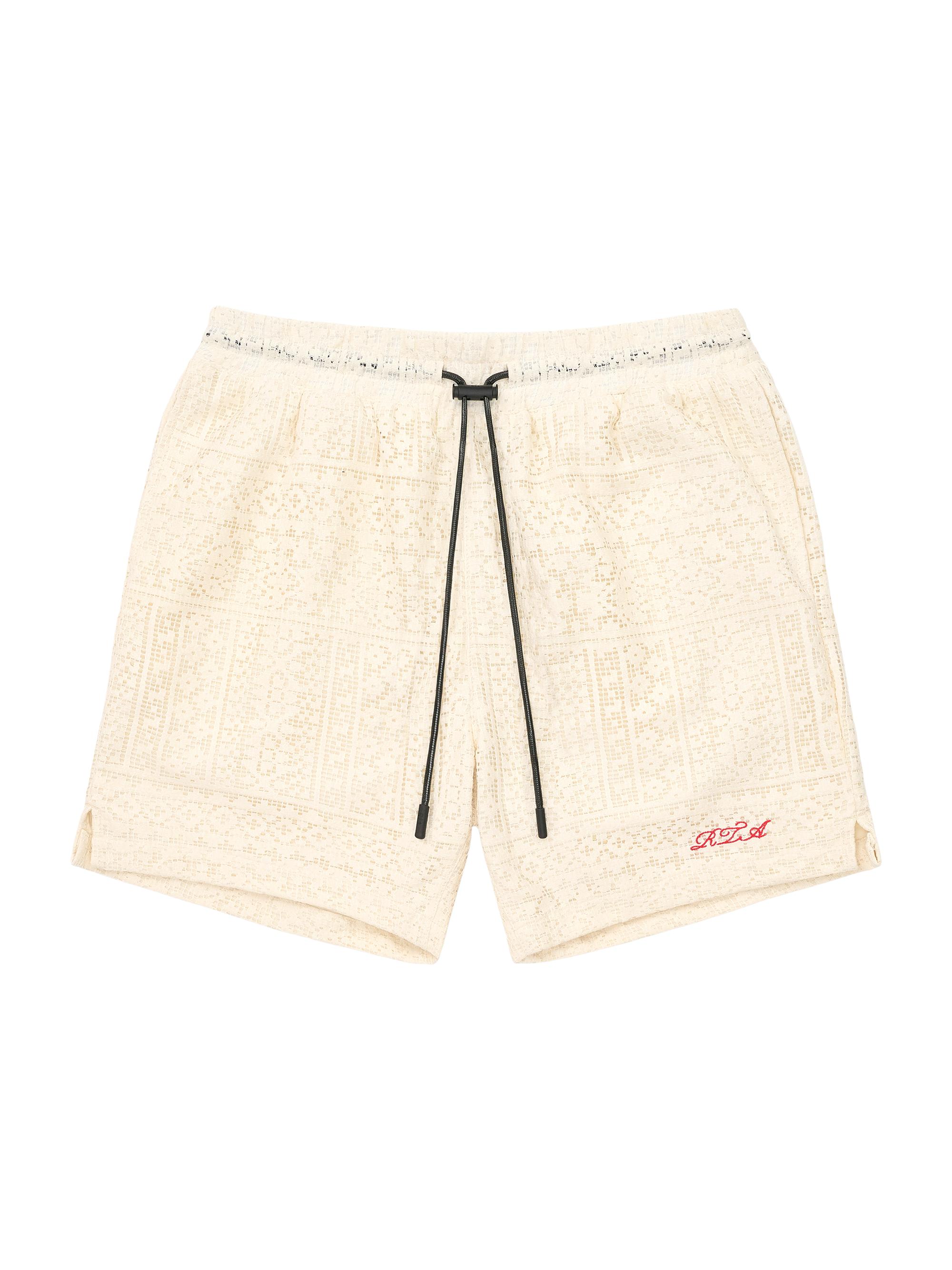 RTA Men's Chaparral Clyde Cotton Crochet Shorts - Sand