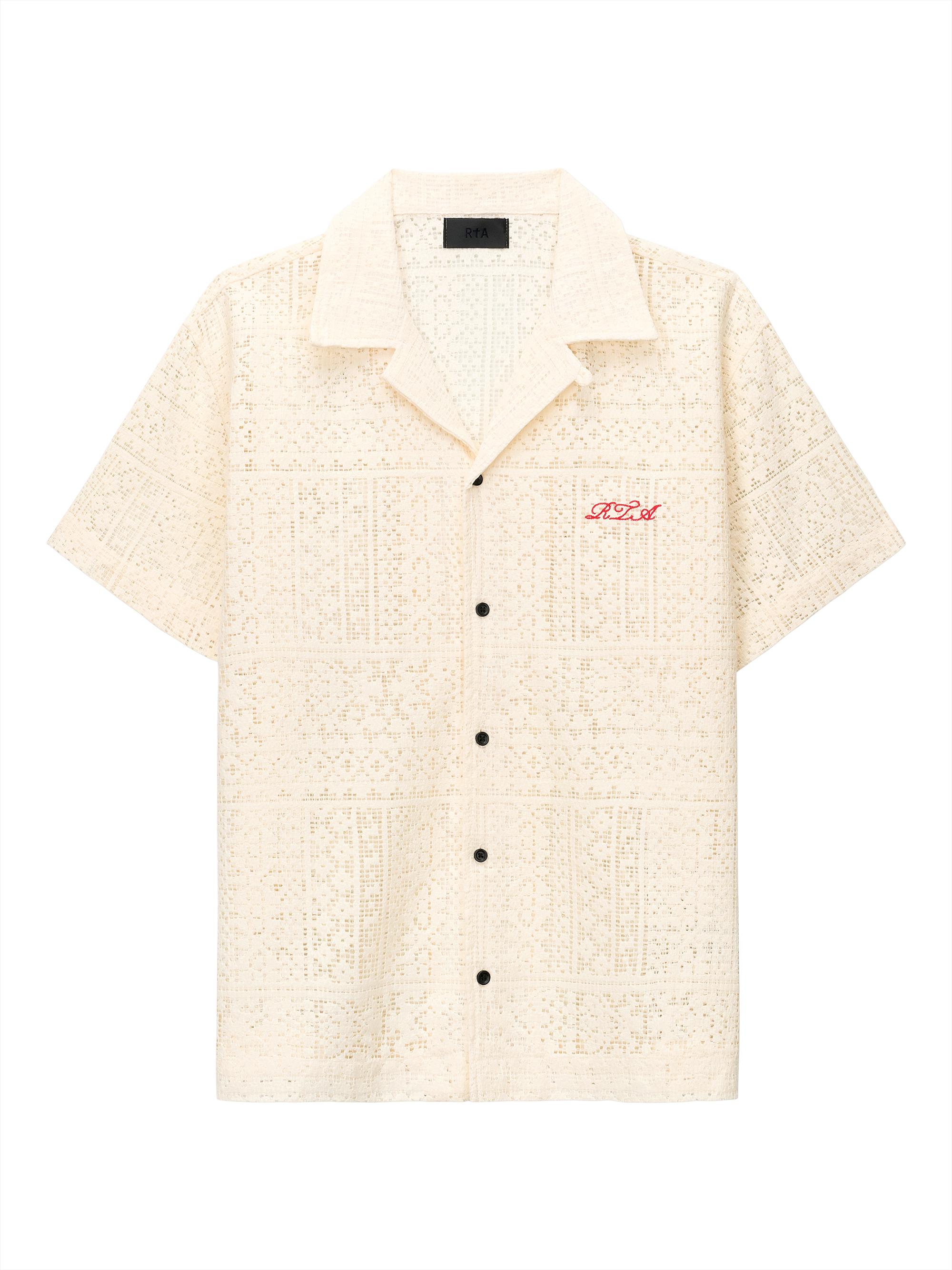 RTA Men's Chaparral Nathan Cotton-Blend Oversized Camp Shirt - Sand
