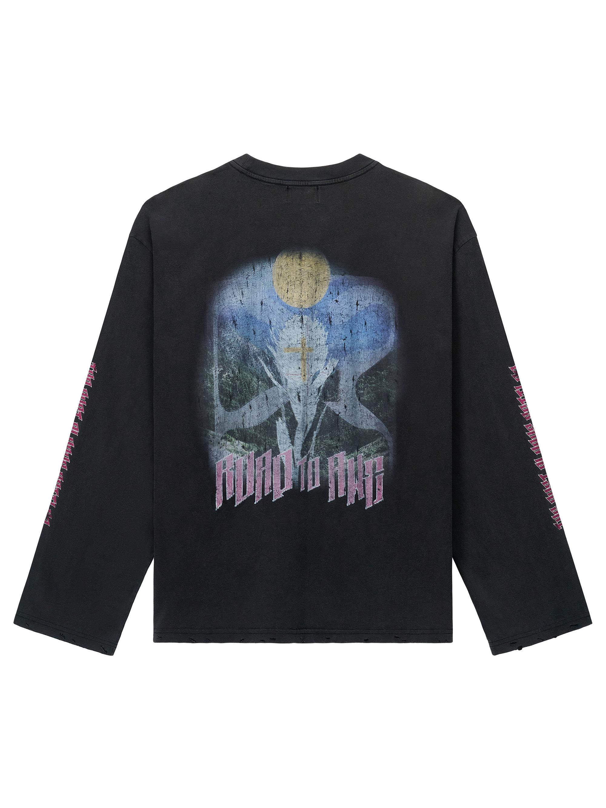 RTA Men's Chaparral Marceau Printed Oversized T-Shirt - Black Scenery | Thumbnail 2
