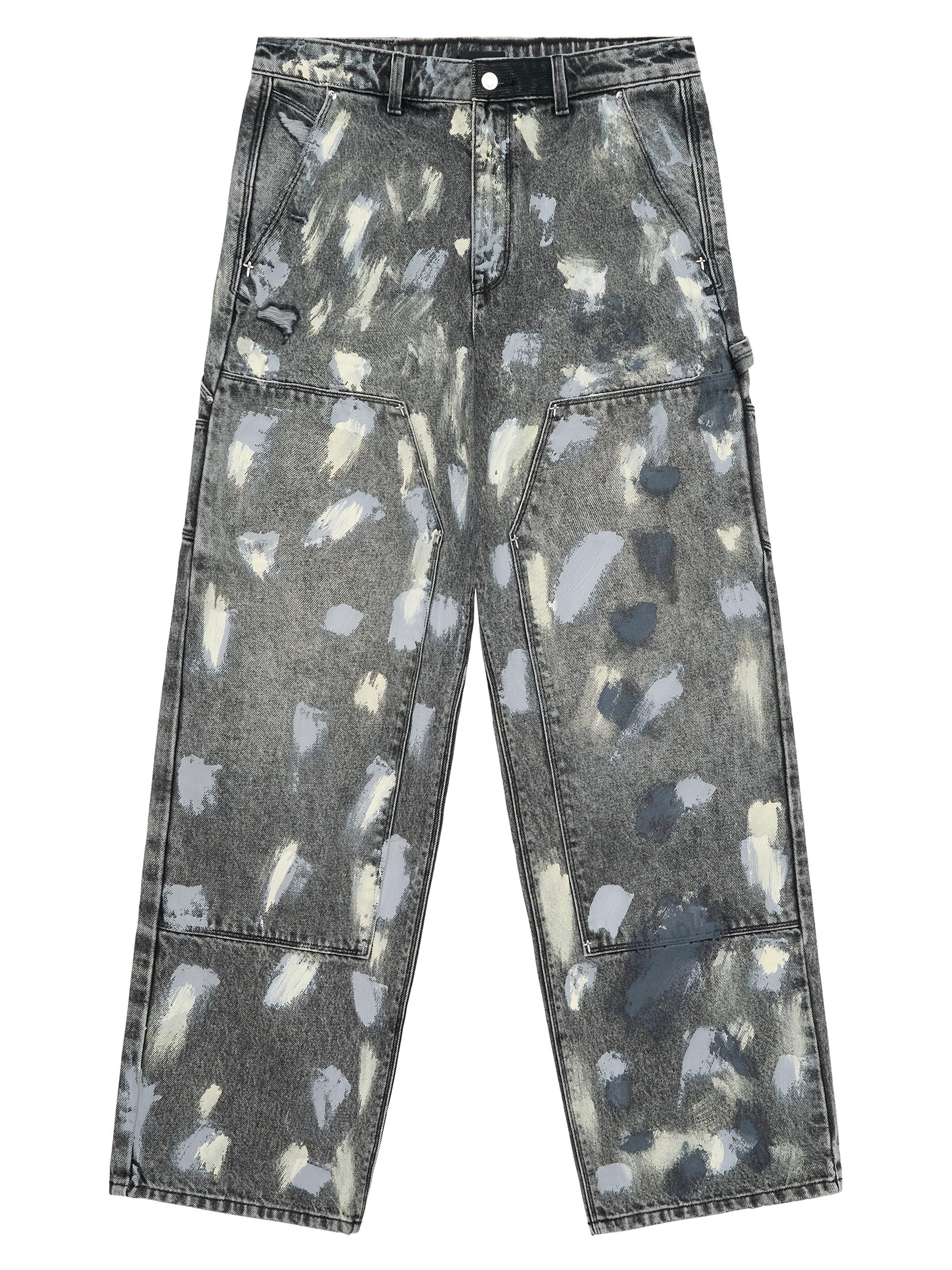 RTA Men's Chaparral Santiago Carpenter Jeans - Stone Haze Paint