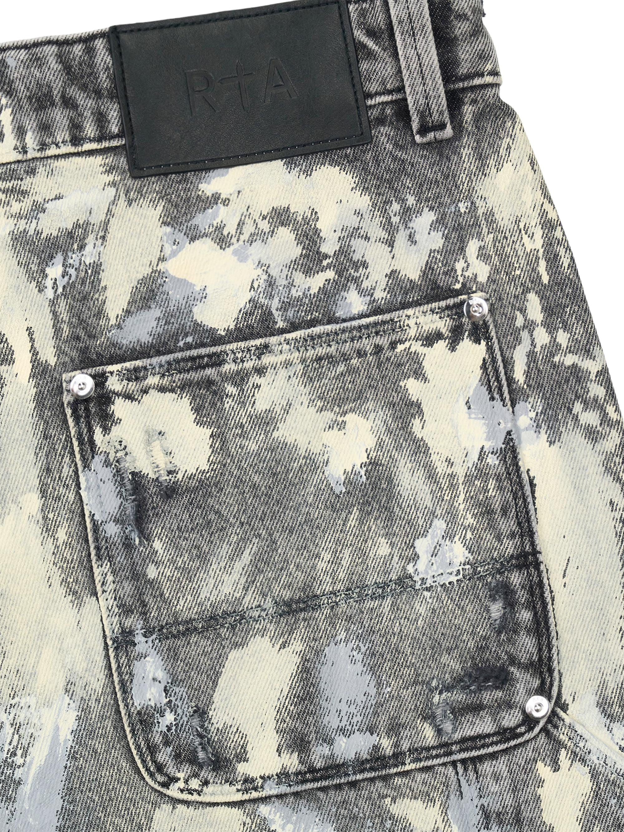 RTA Men's Chaparral Santiago Carpenter Jeans - Stone Haze Paint | Thumbnail 4