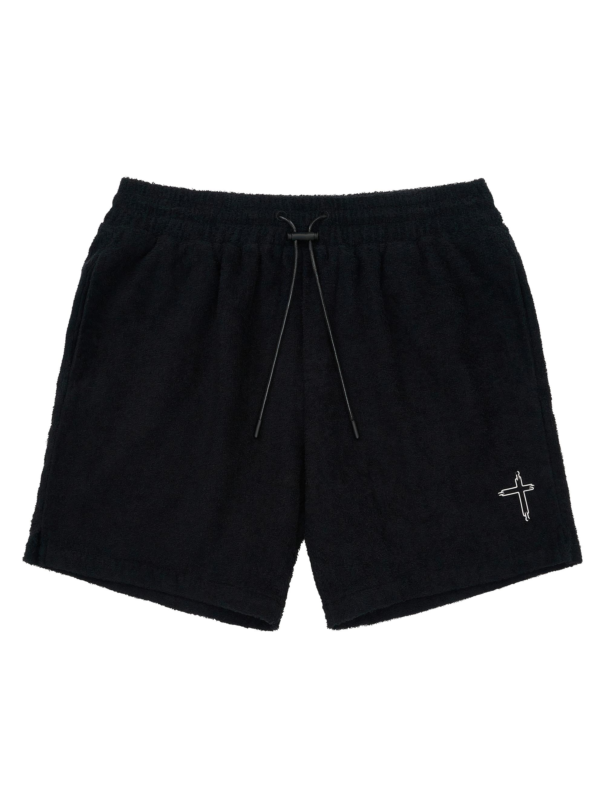 RTA Men's Chaparral Clyde Logo-Detail Cotton Shorts - Black