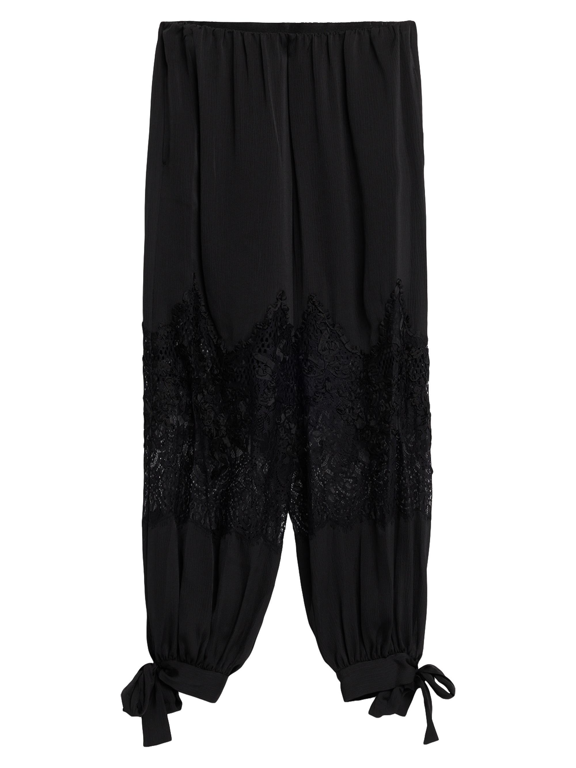 Kobi Halperin Women's Corrine Lace Bow-Cuff Pants - Black