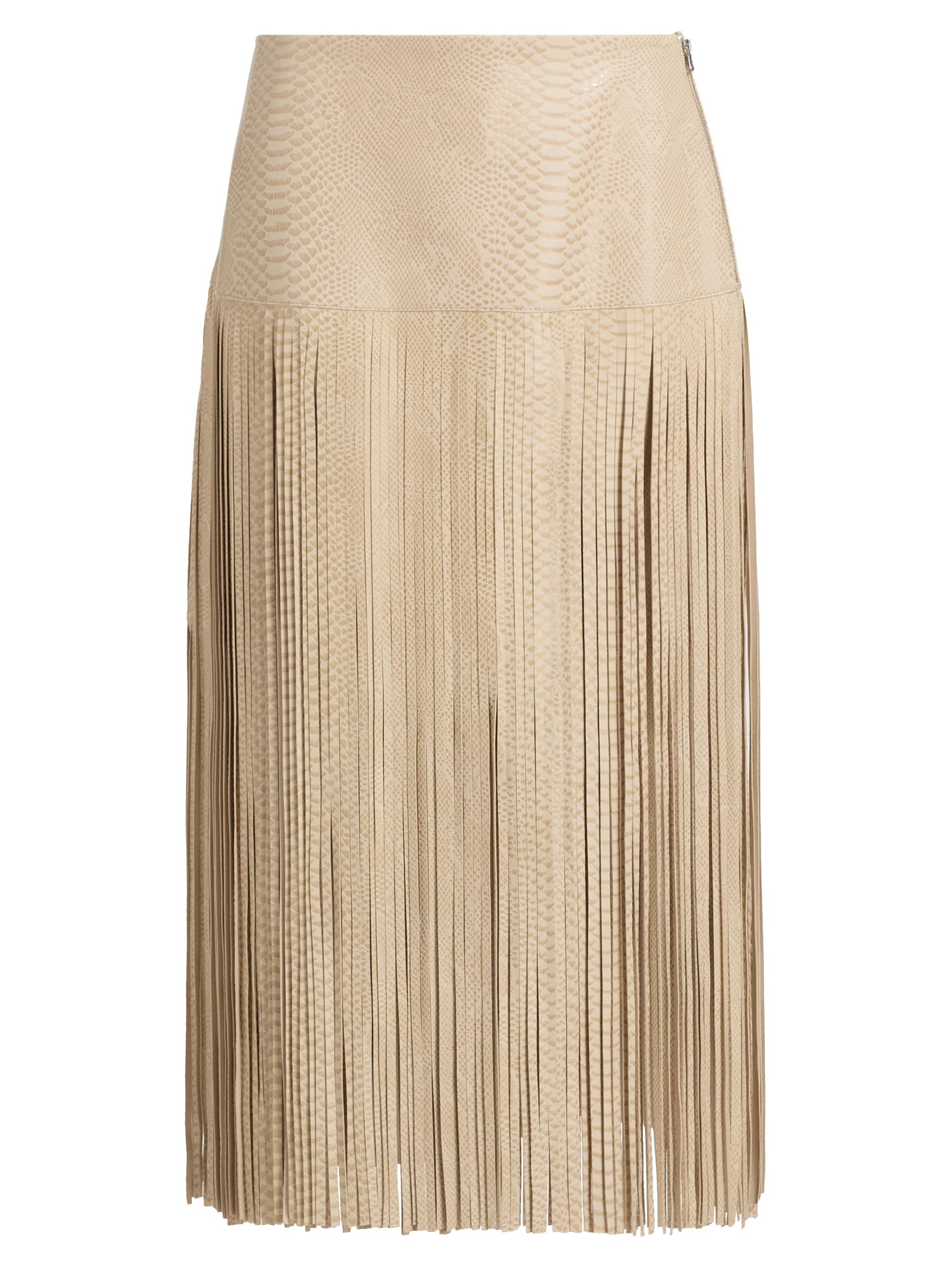 Akris Silk Crepe Fringe Skirt | Saks Fifth Avenue