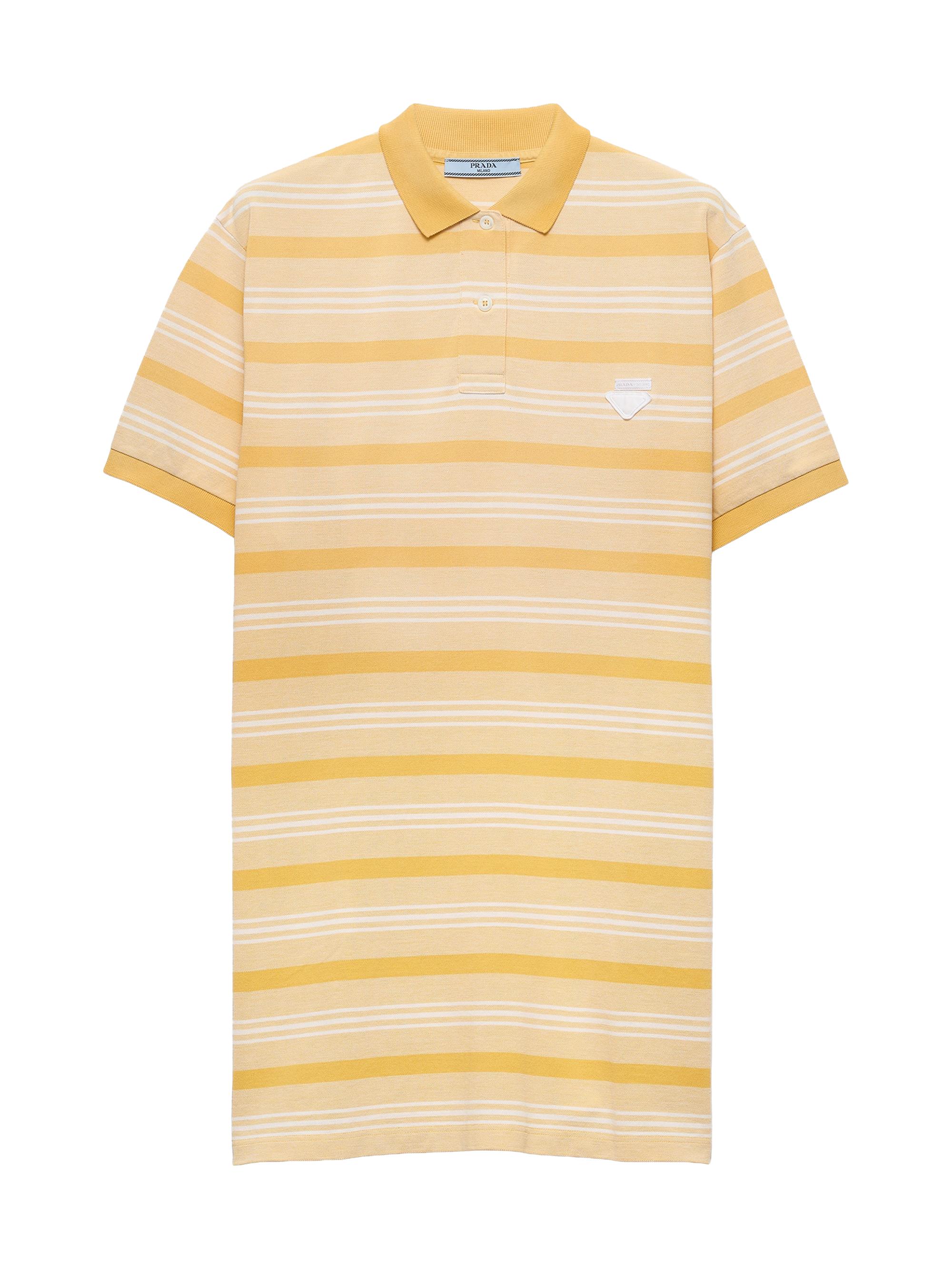 Prada Women's Bayadere Stripe Pique Mini Dress - Yellow