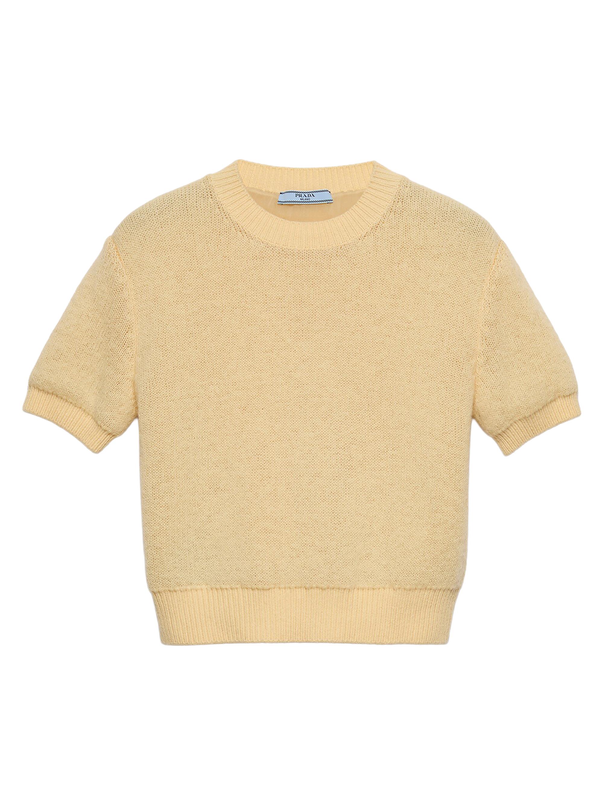 Prada Women's Cashmere Crewneck Sweater - Yellow